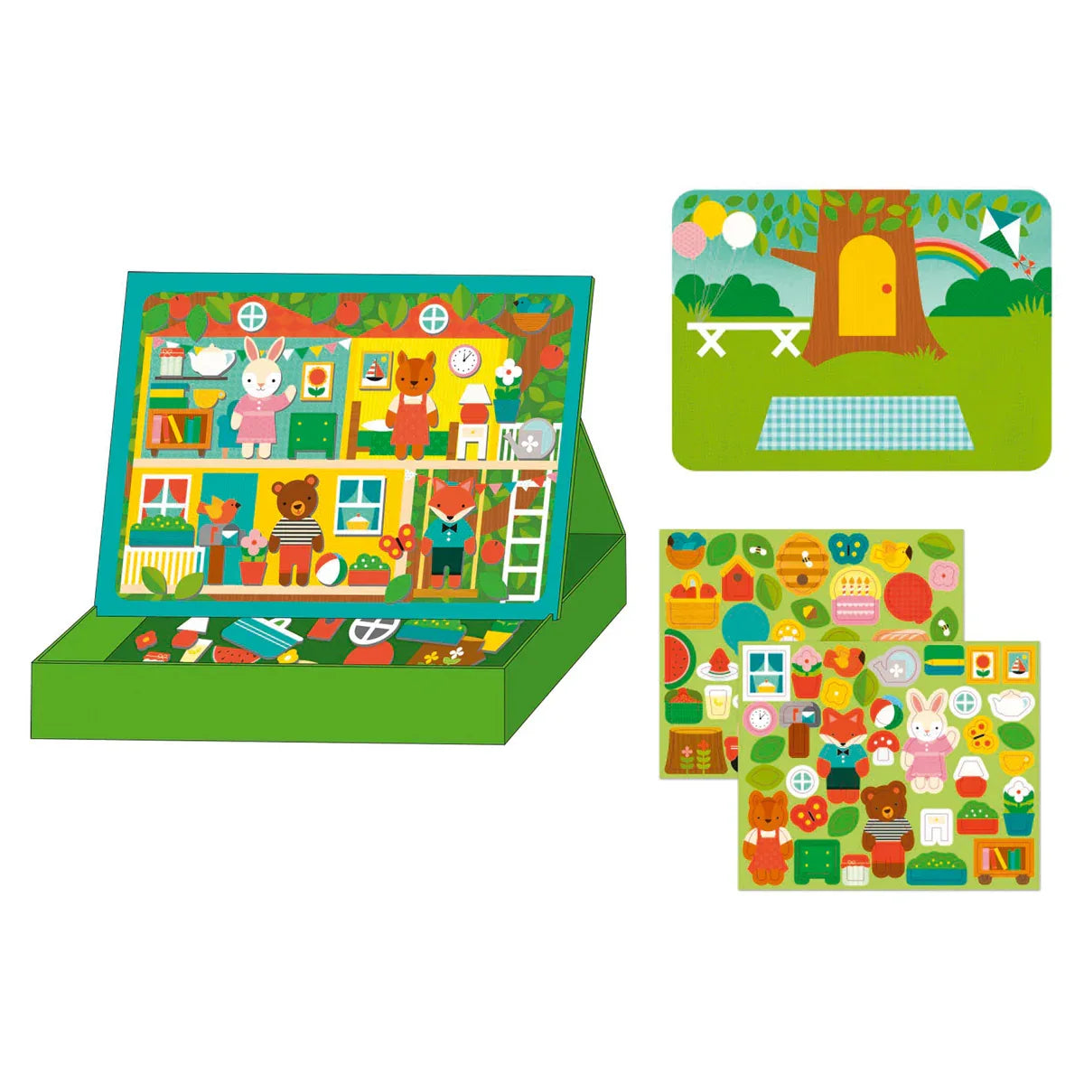 Magnetische Speeldoos: Boomhutfeestje - Petit Collage