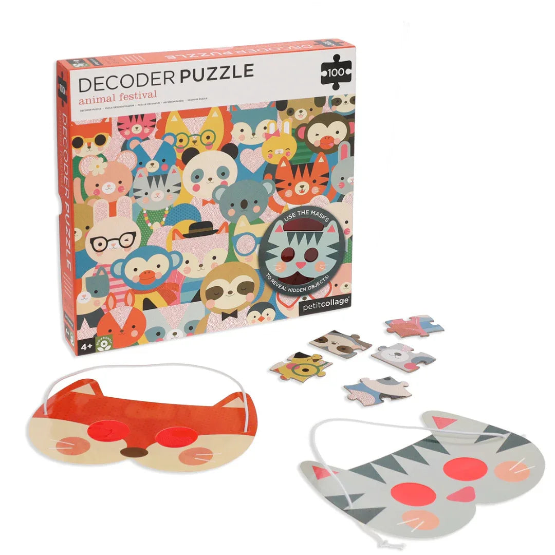 Decodeerpuzzel Dierenfestival 100pcs - Petit Collage