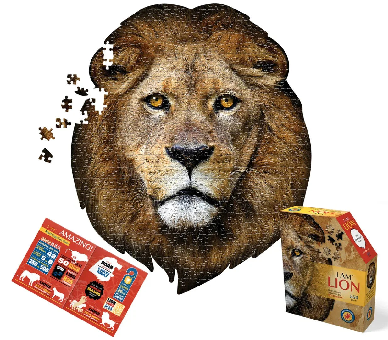 I Am Puzzle Poster Size Lion 550pcs - Madd Capp