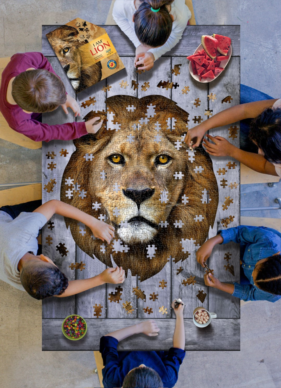 I Am Puzzle Poster Size Lion 550pcs