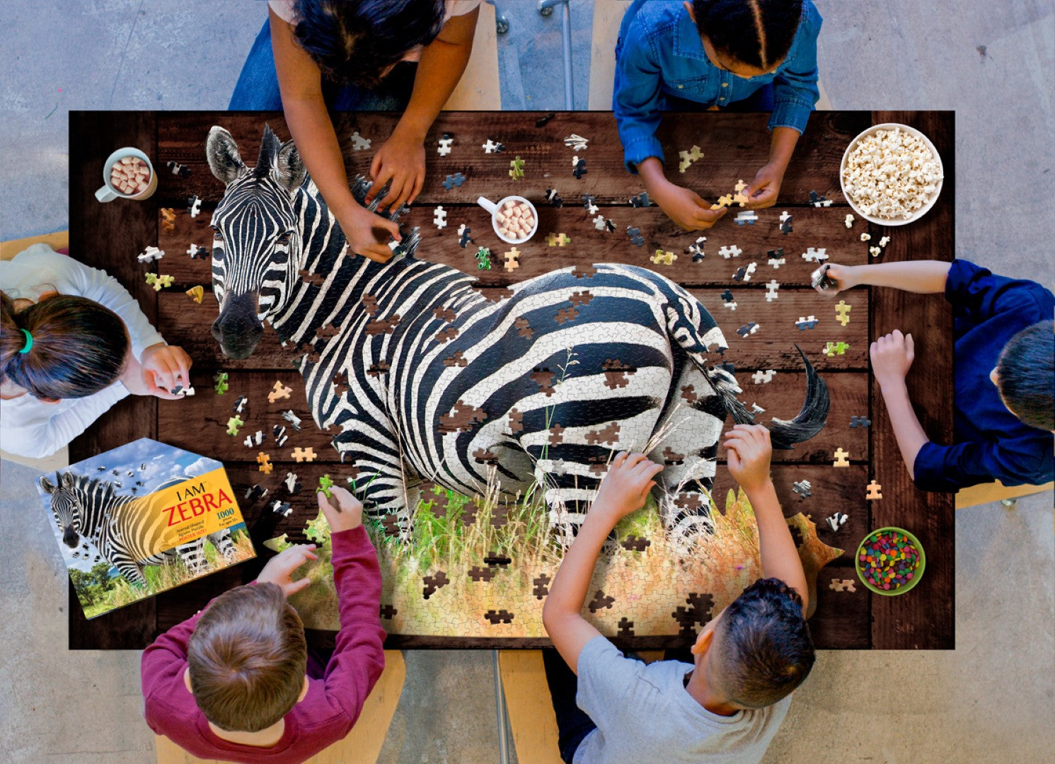 I Am Puzzle Poster Size Zebra 1000pcs