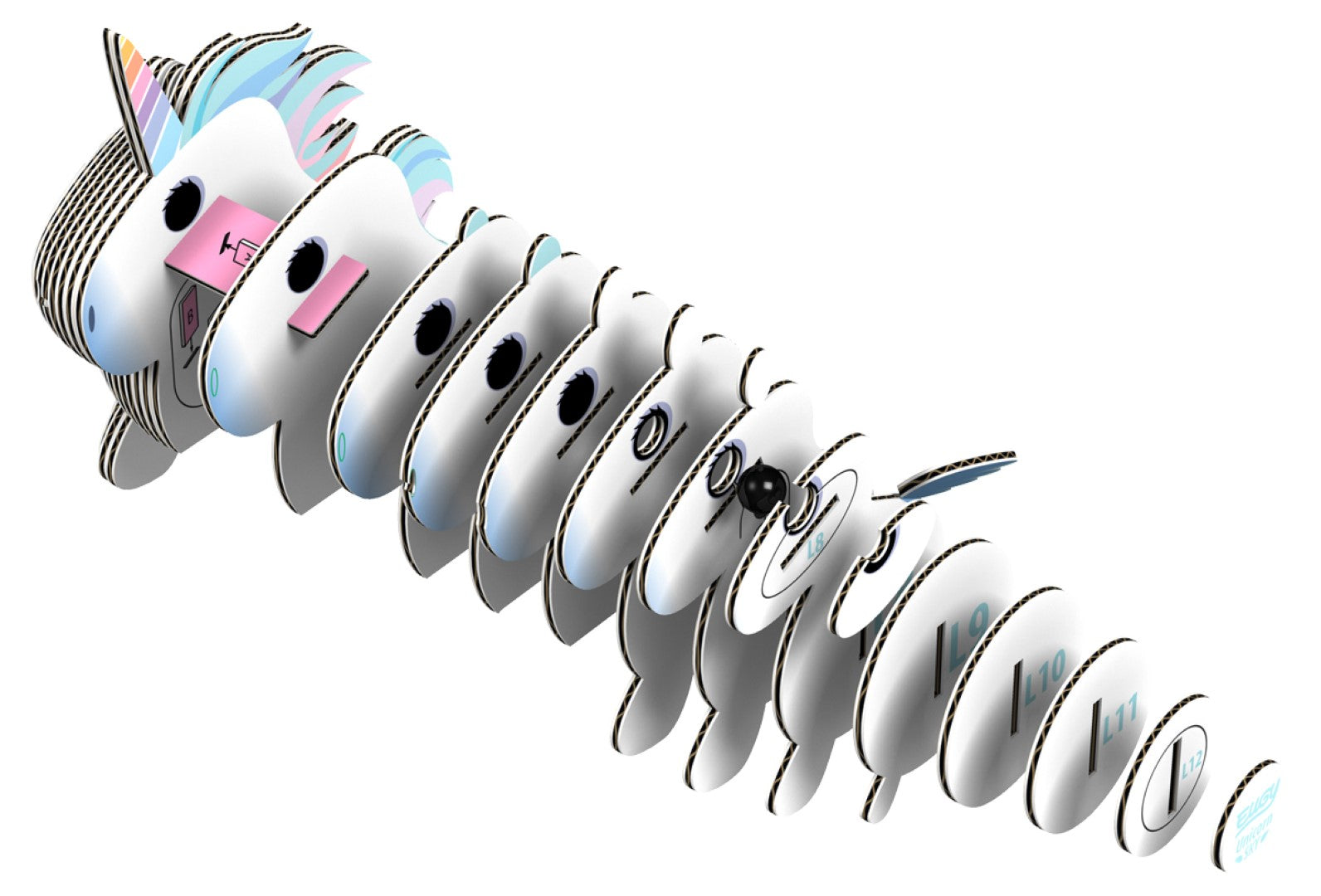 3D Model Fantasie Eenhoorn Hemel
