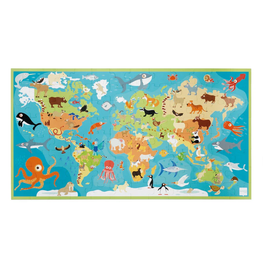 XL Puzzel Dieren Van De Wereld 100 pcs - Scratch