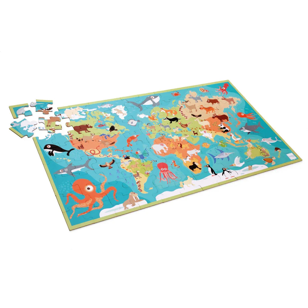 XL Puzzel Dieren Van De Wereld 100 pcs - Scratch