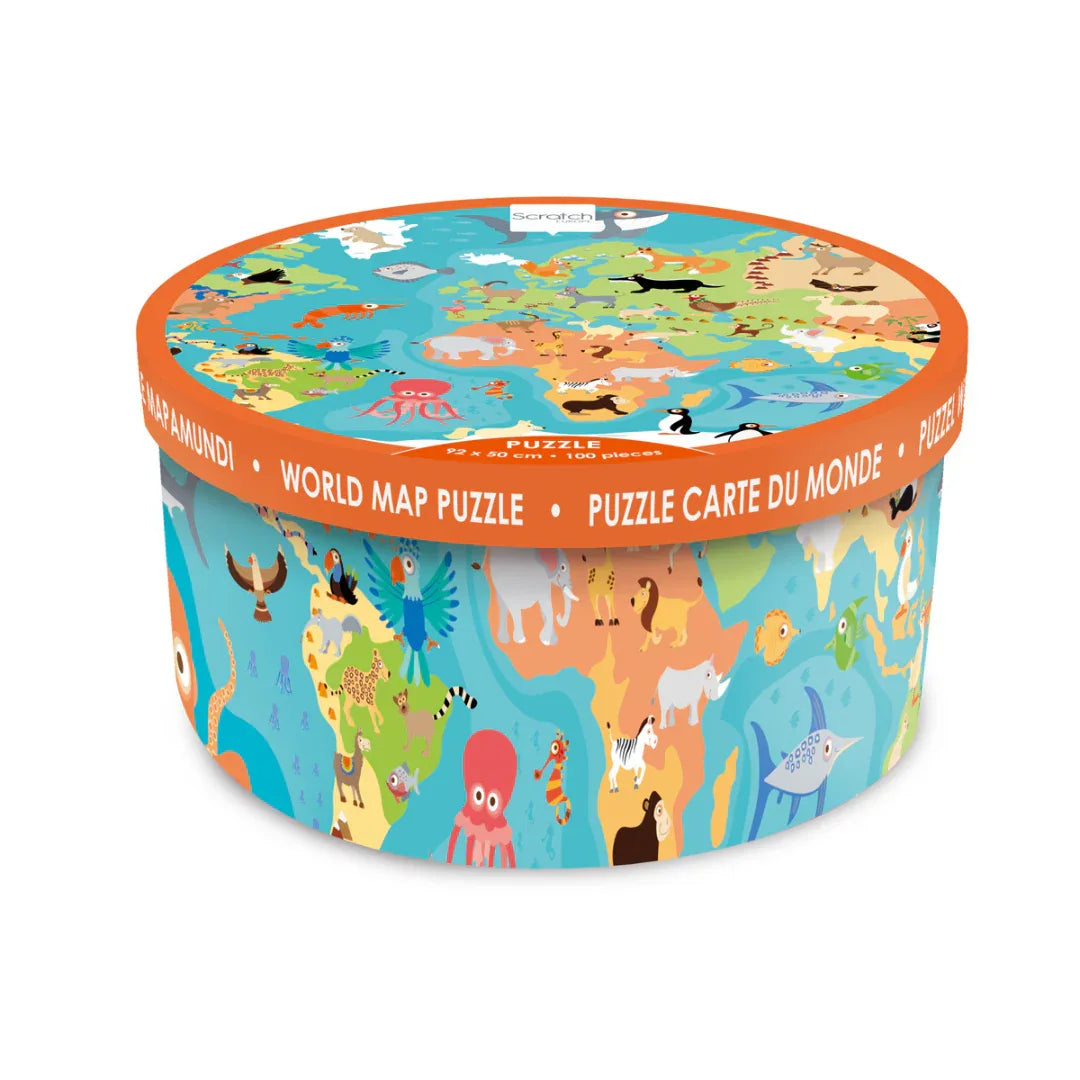 XL Puzzel Dieren Van De Wereld 100 pcs - Scratch