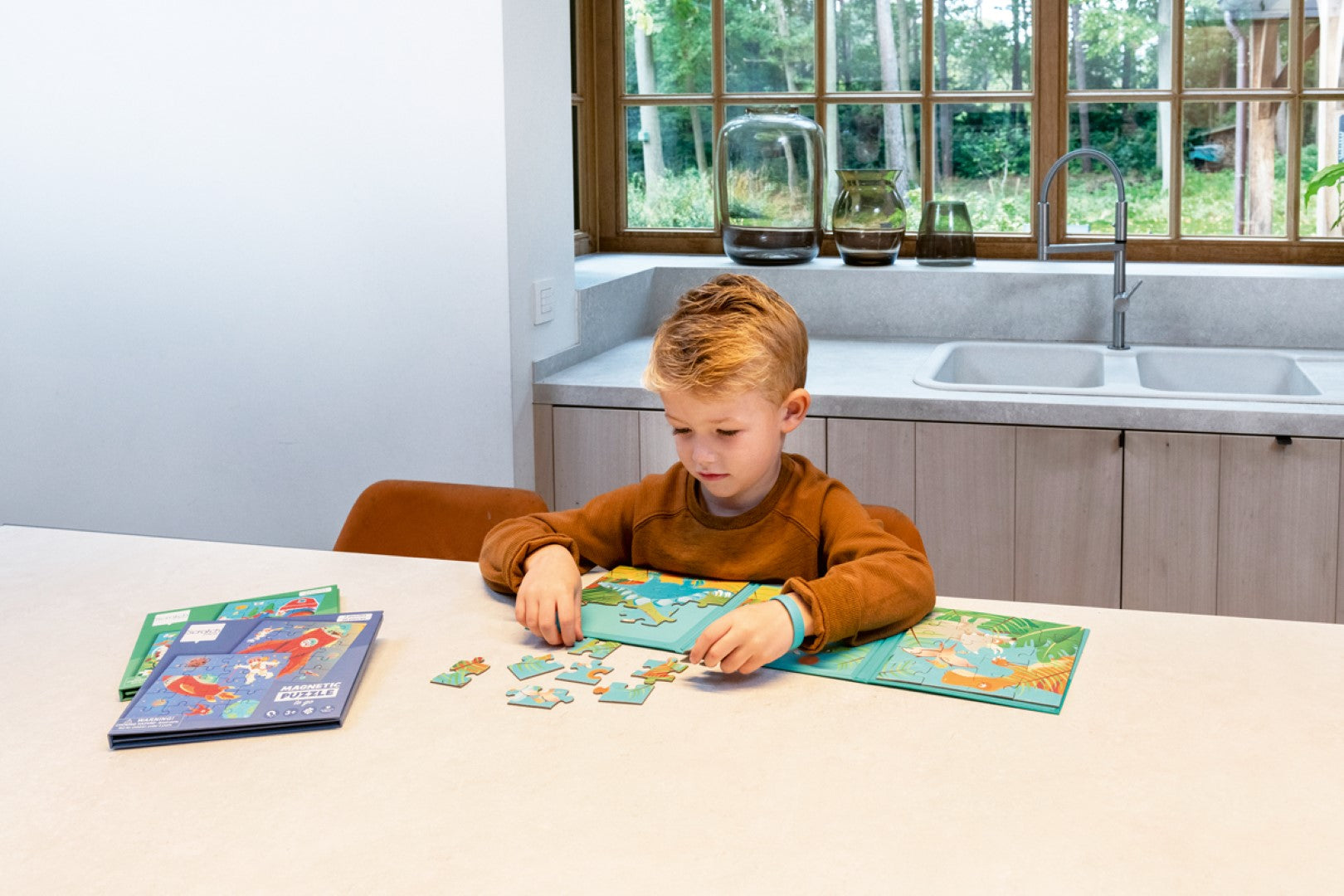 Magnetisch Puzzelboek To Go dinosaurus 2x20pcs