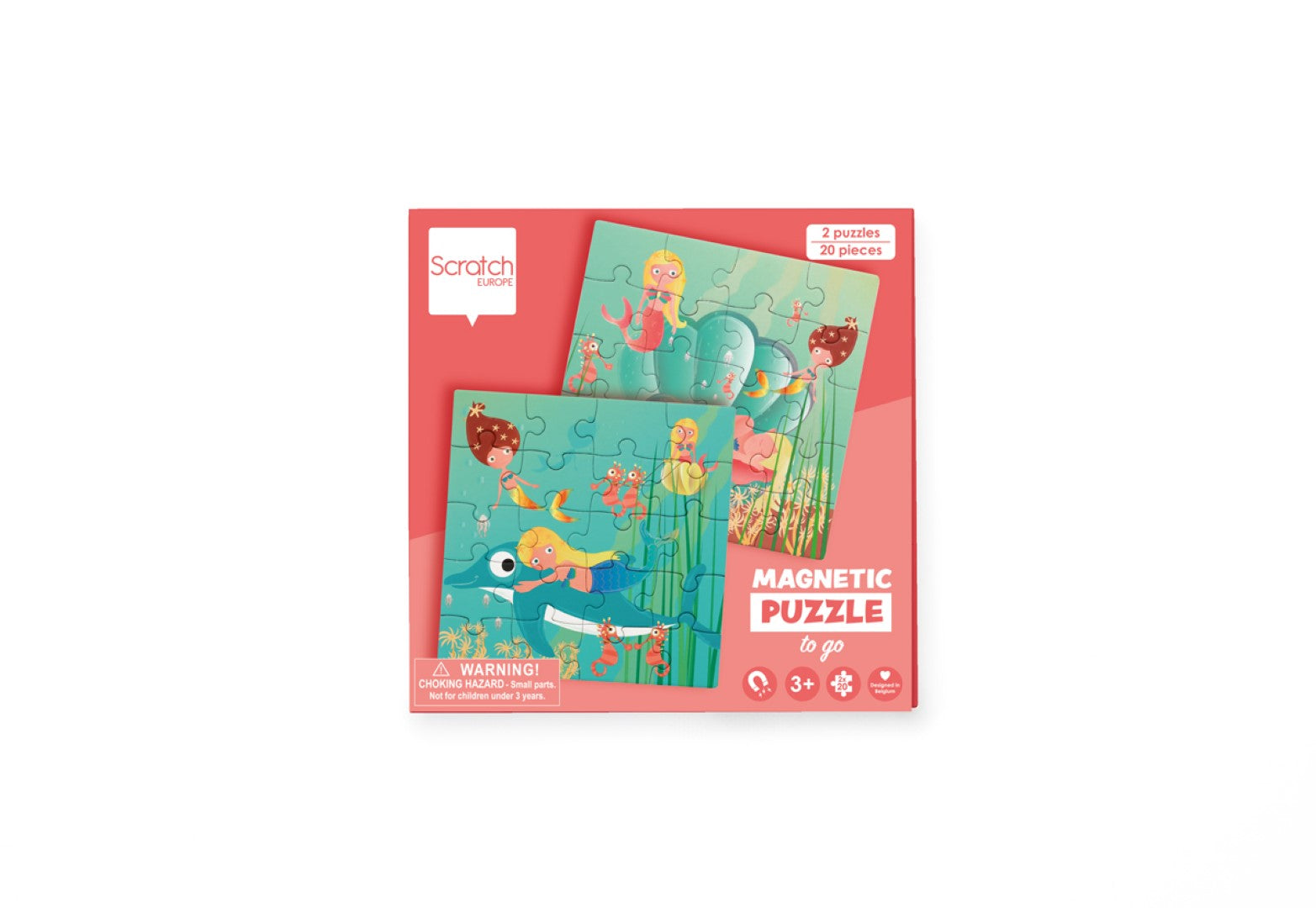 Magnetisch Puzzelboek To Go Zeemeermin 2x20pcs