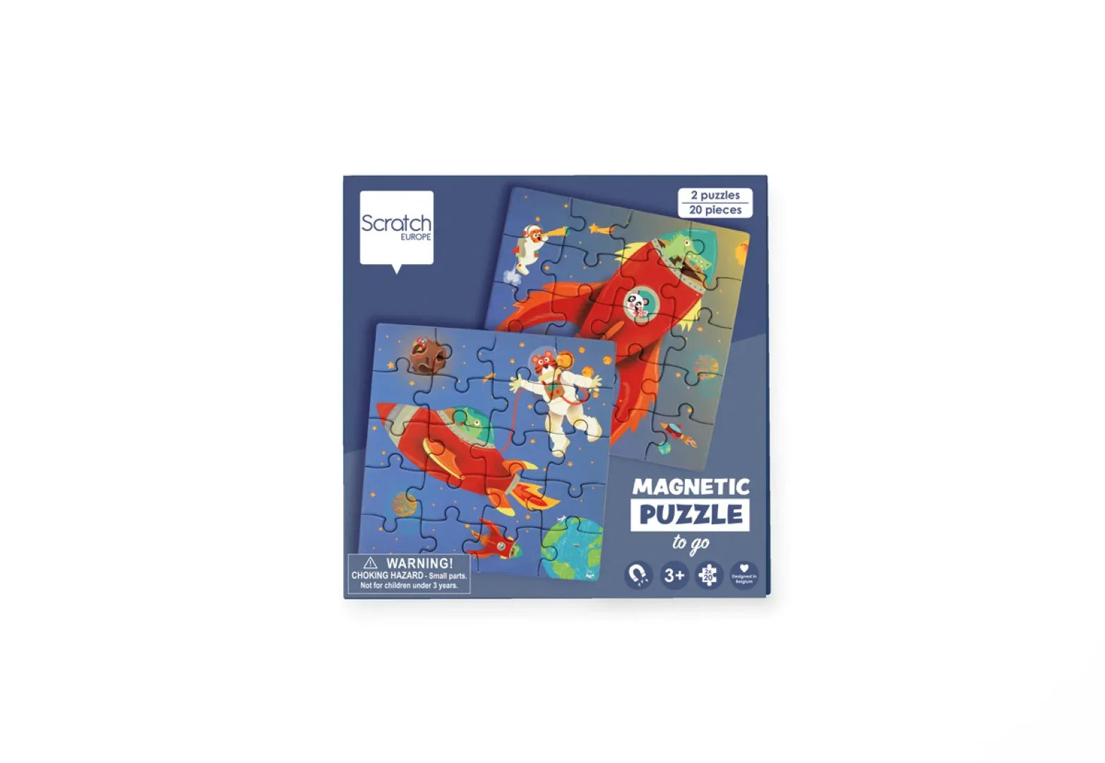 Magnetisch Puzzelboek To Go Ruimte 2x20pcs - Scratch