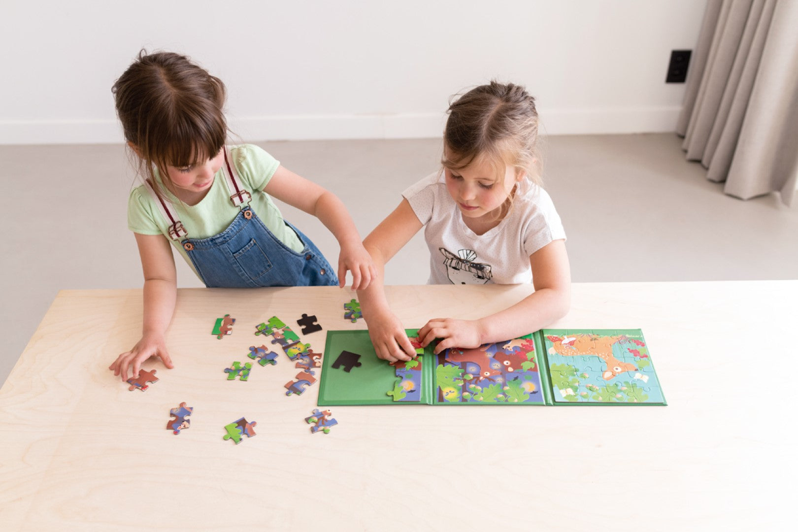Magnetisch Puzzelboek To Go Bosdieren 2x20pcs