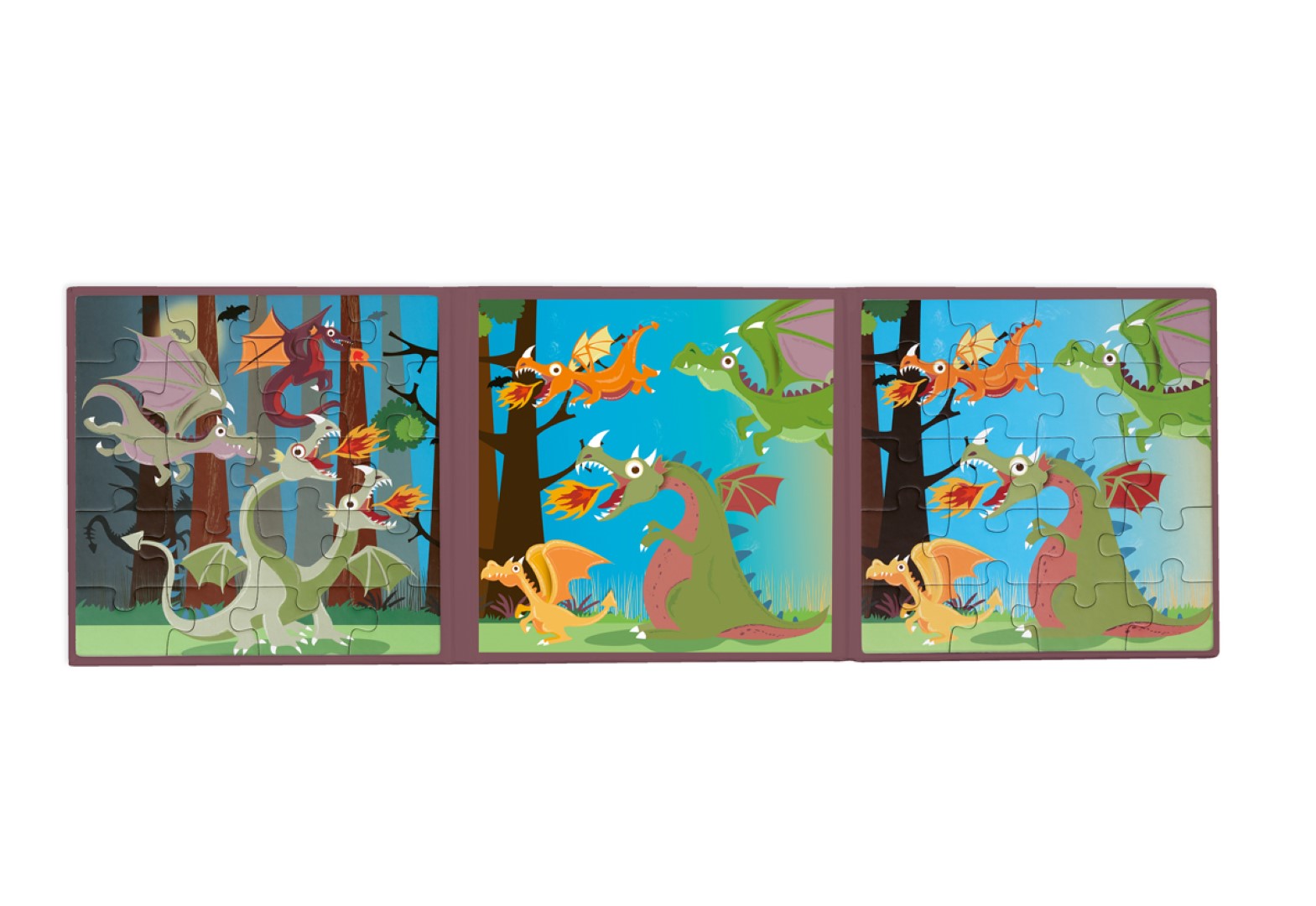 Magnetisch Puzzelboek To Go Draken 2x20pcs