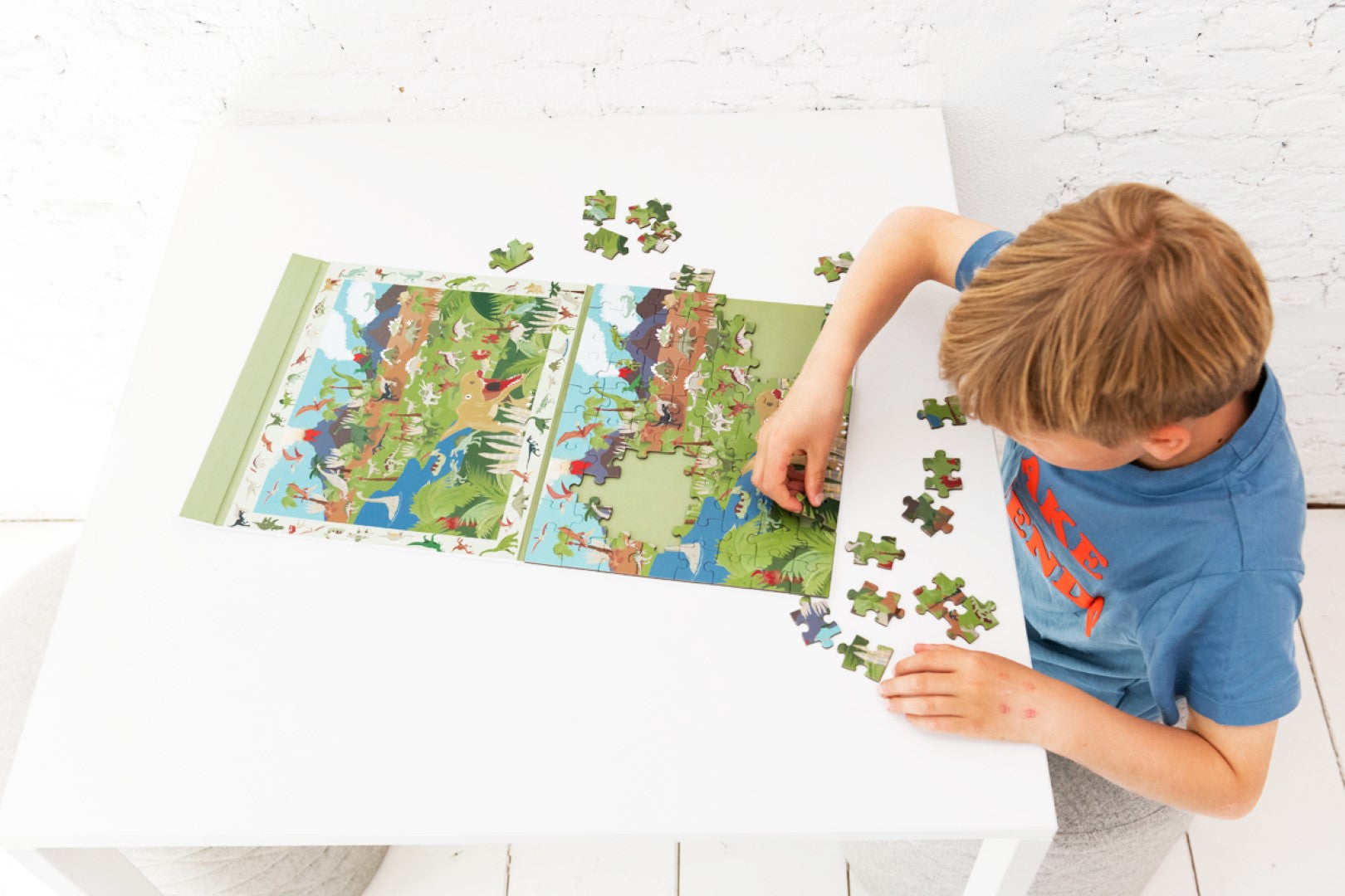 2 In 1 Magnetische Puzzel & Discovery Game Dino 80pcs