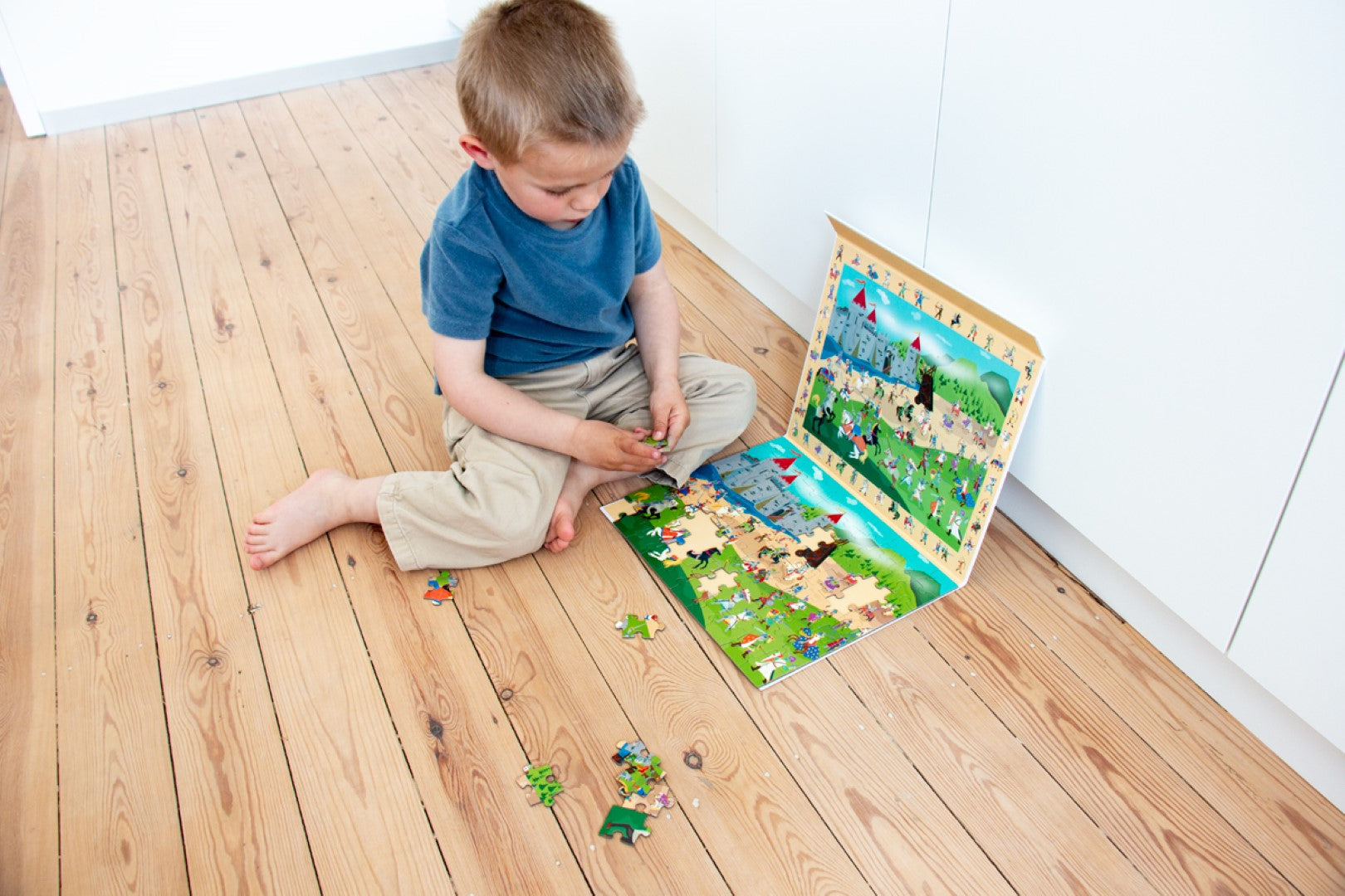 2 In 1 Magnetische Puzzel & Discovery Game Ridders 80pcs