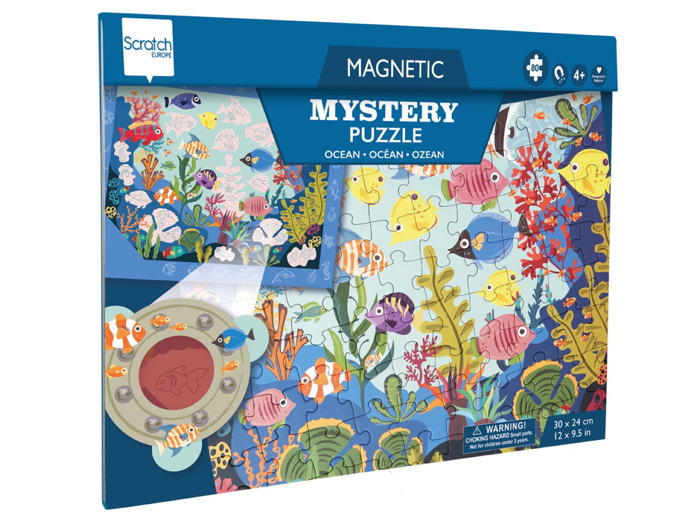 2 In 1 Magnetische Puzzel & Mystery Game Oceaan 80pcs