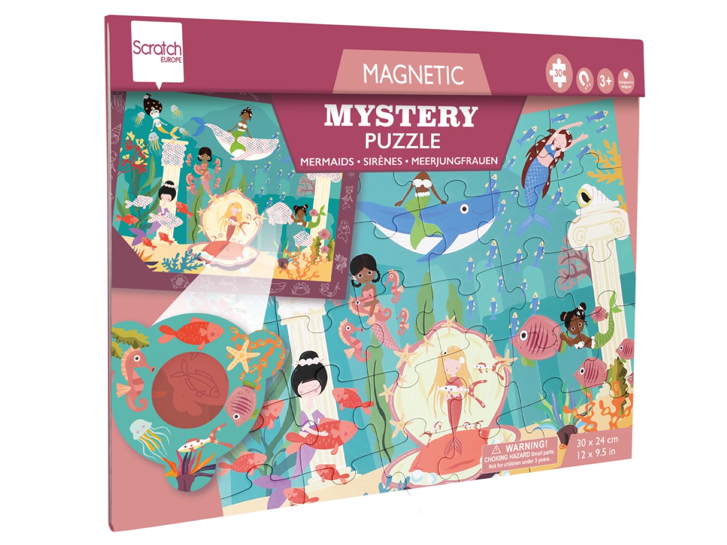 2 In 1 Magnetische Puzzel & Mystery Game Zeemeermin 30pcs