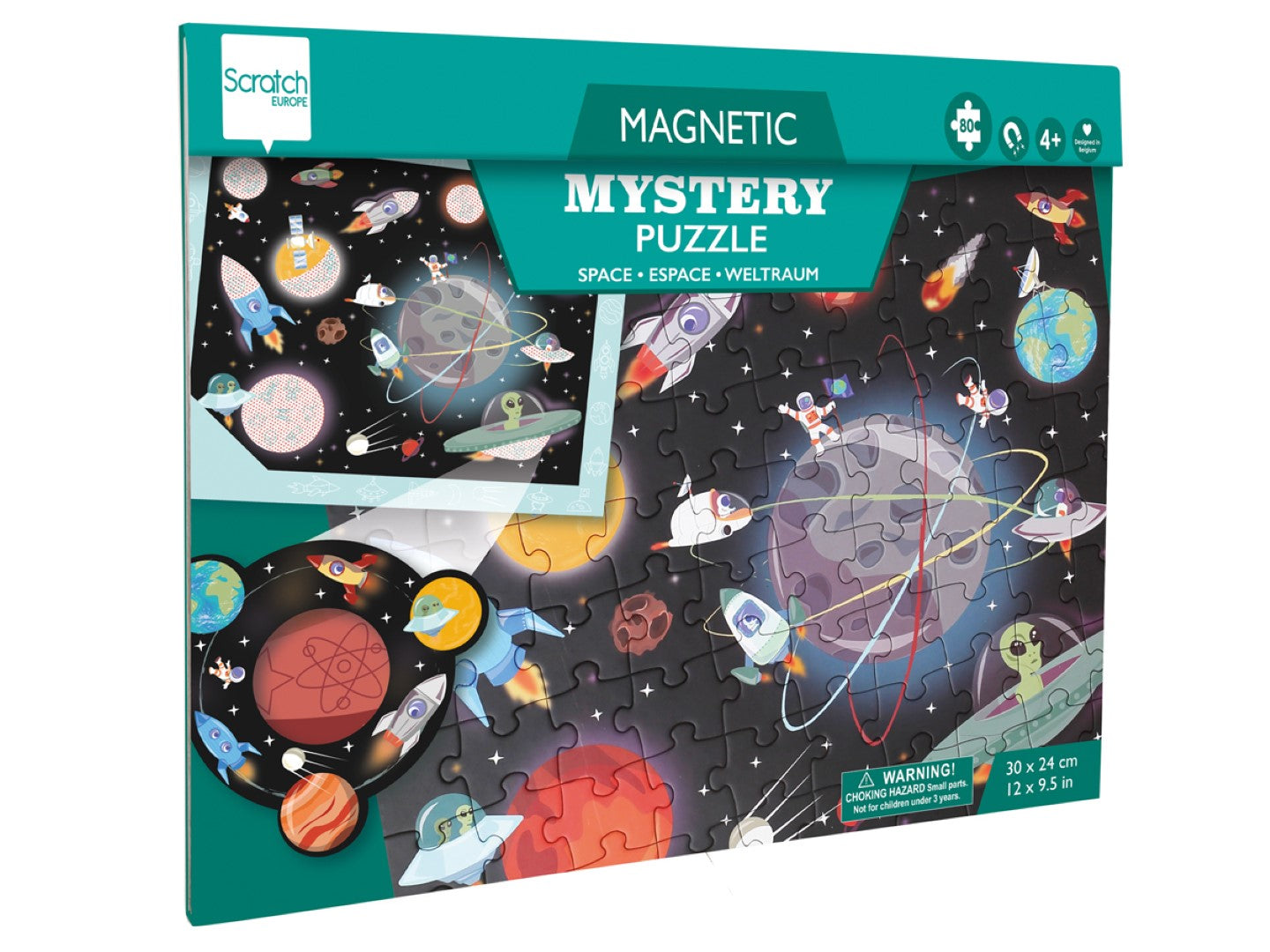 2 In 1 Magnetische Puzzel & Mystery Game Ruimte 80pcs