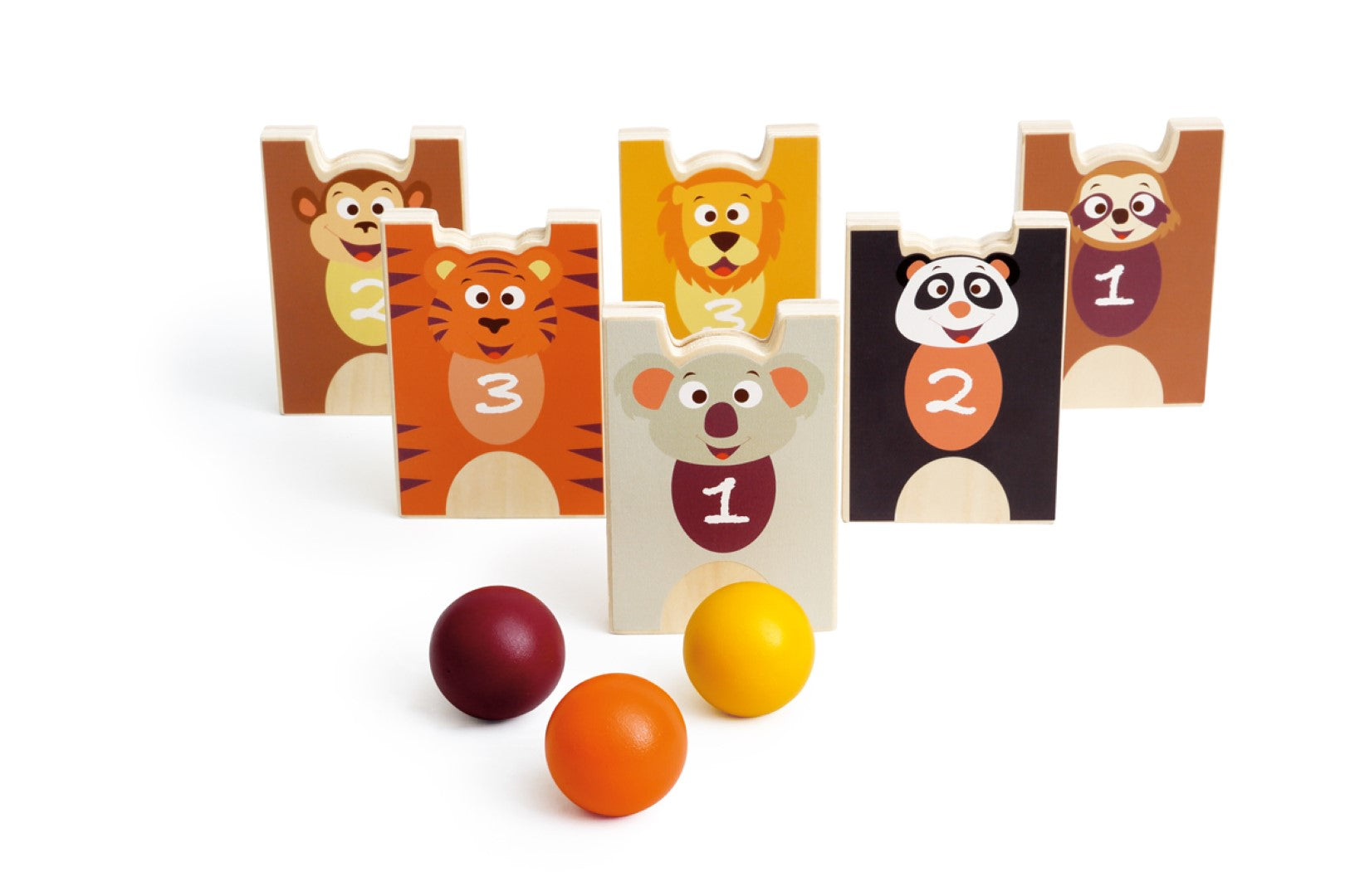 Active Play Stapel- en Kegelspel Wilde Dieren