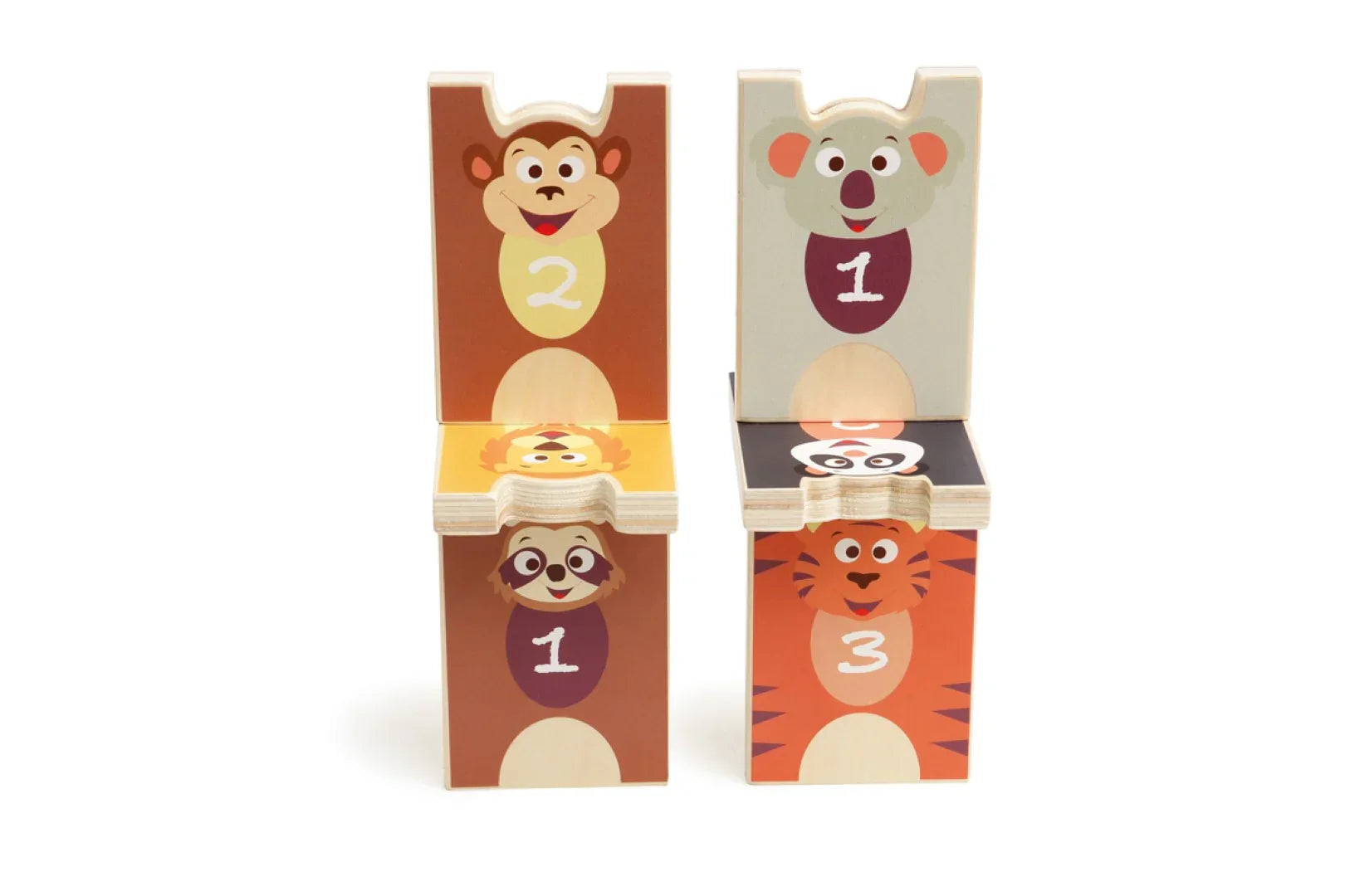 Active Play Stapel- en Kegelspel Wilde Dieren - Scratch
