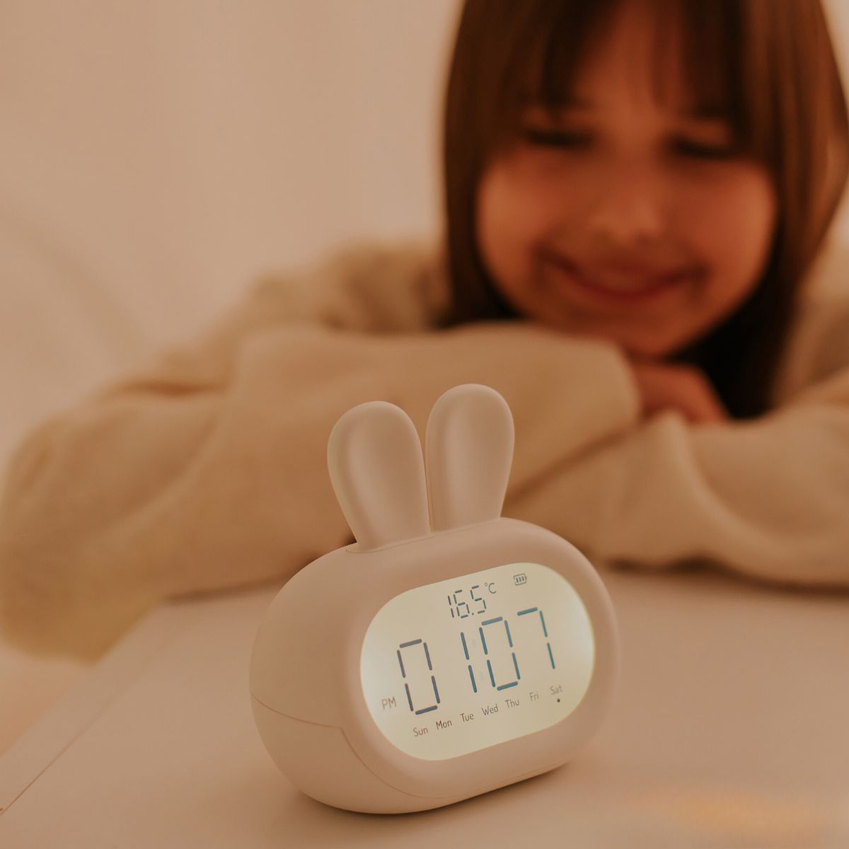 Alarm Clock Rabbit Pink