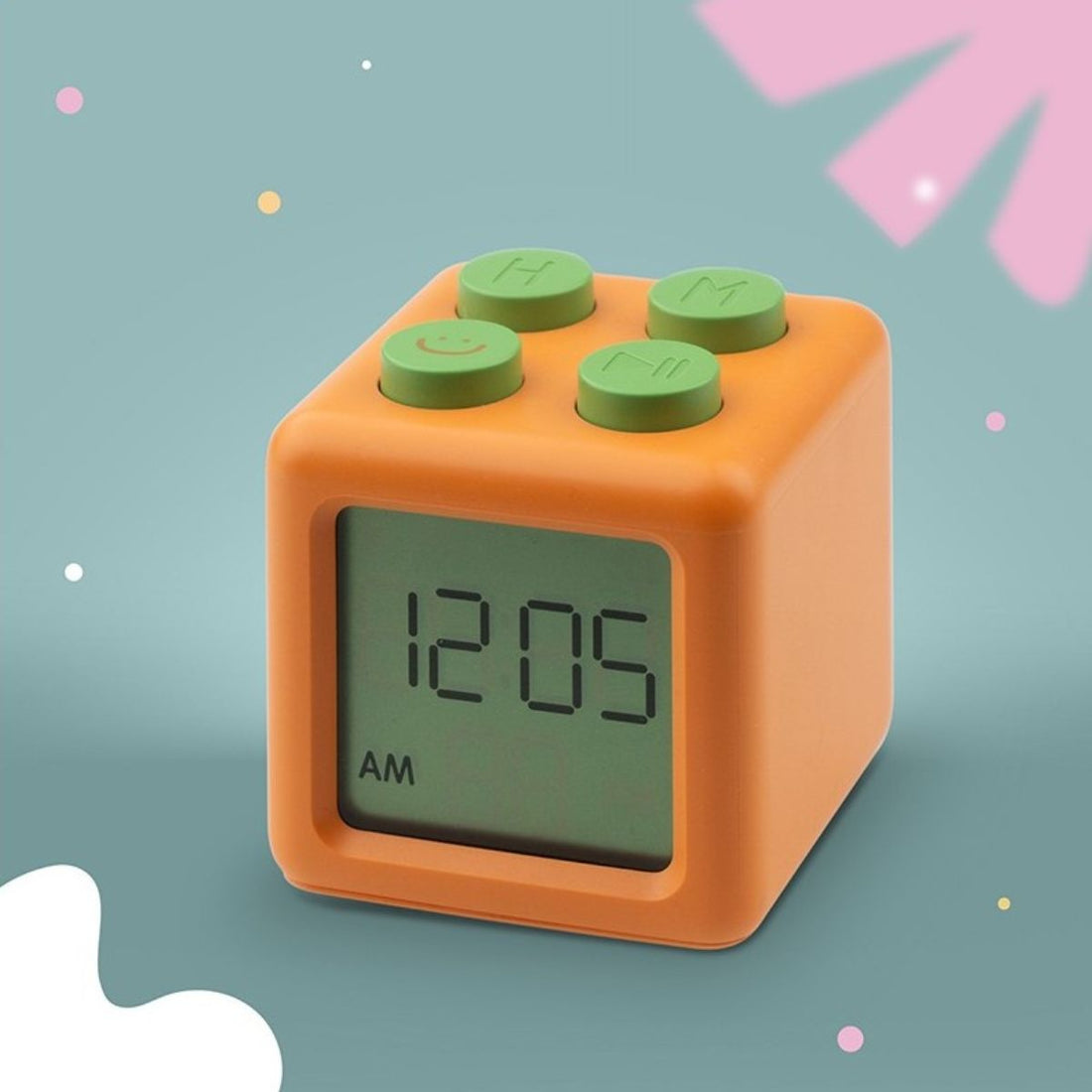 Alarm Clock Block Orange