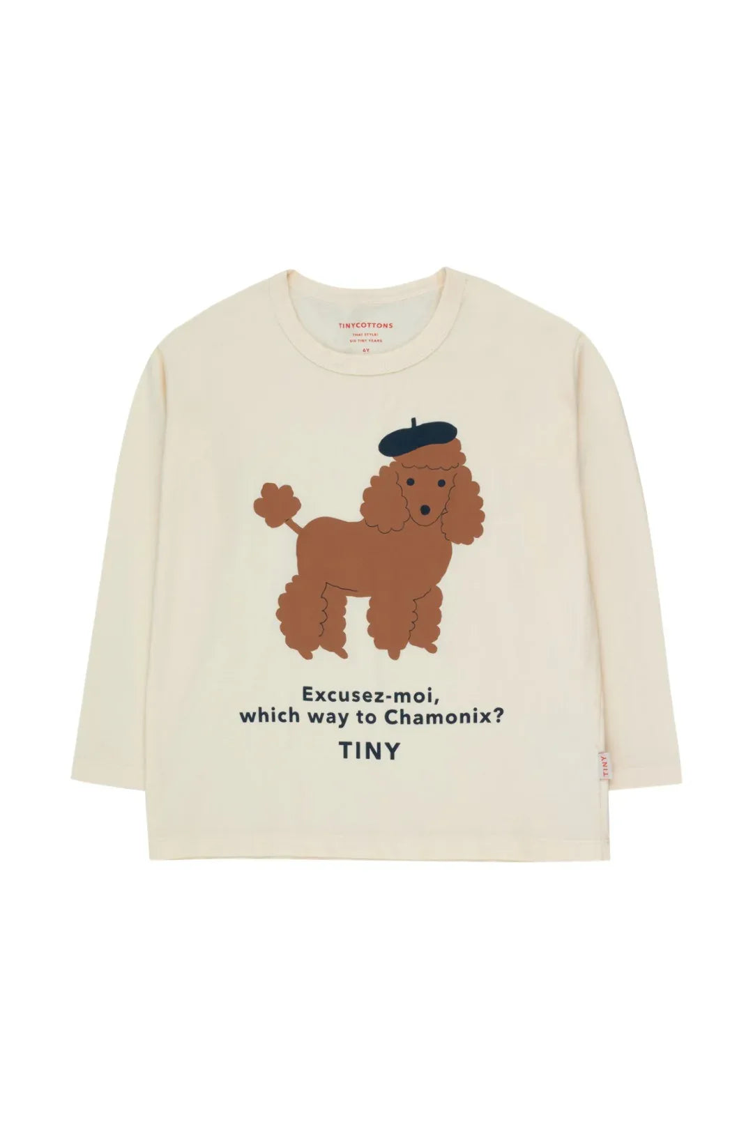 Tiny Poodle Tee Light Cream - Tinycottons