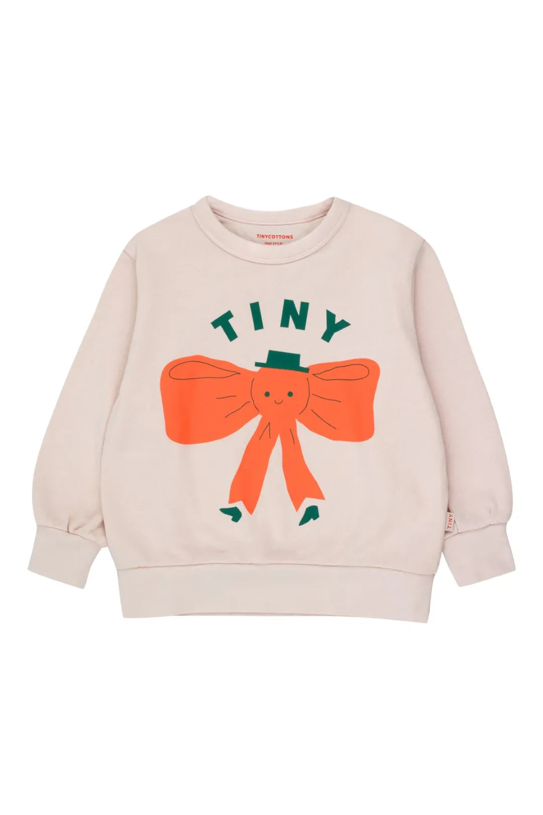 Tiny Bow Sweatshirt Soft Pink - Tinycottons