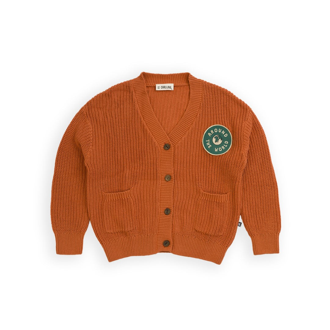 Knit Cardigan Orange