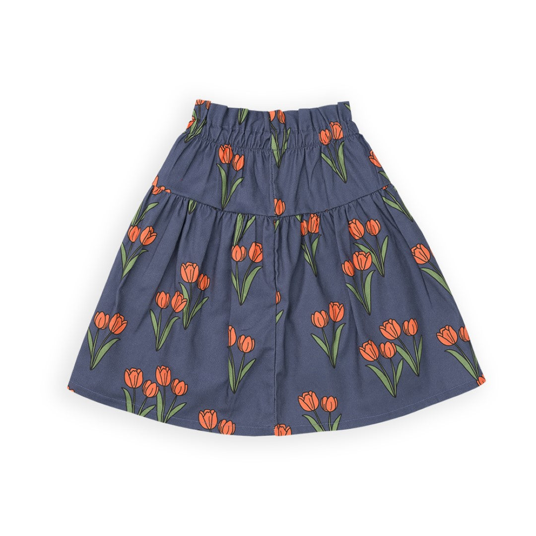 Woven Long Skirt Tulips
