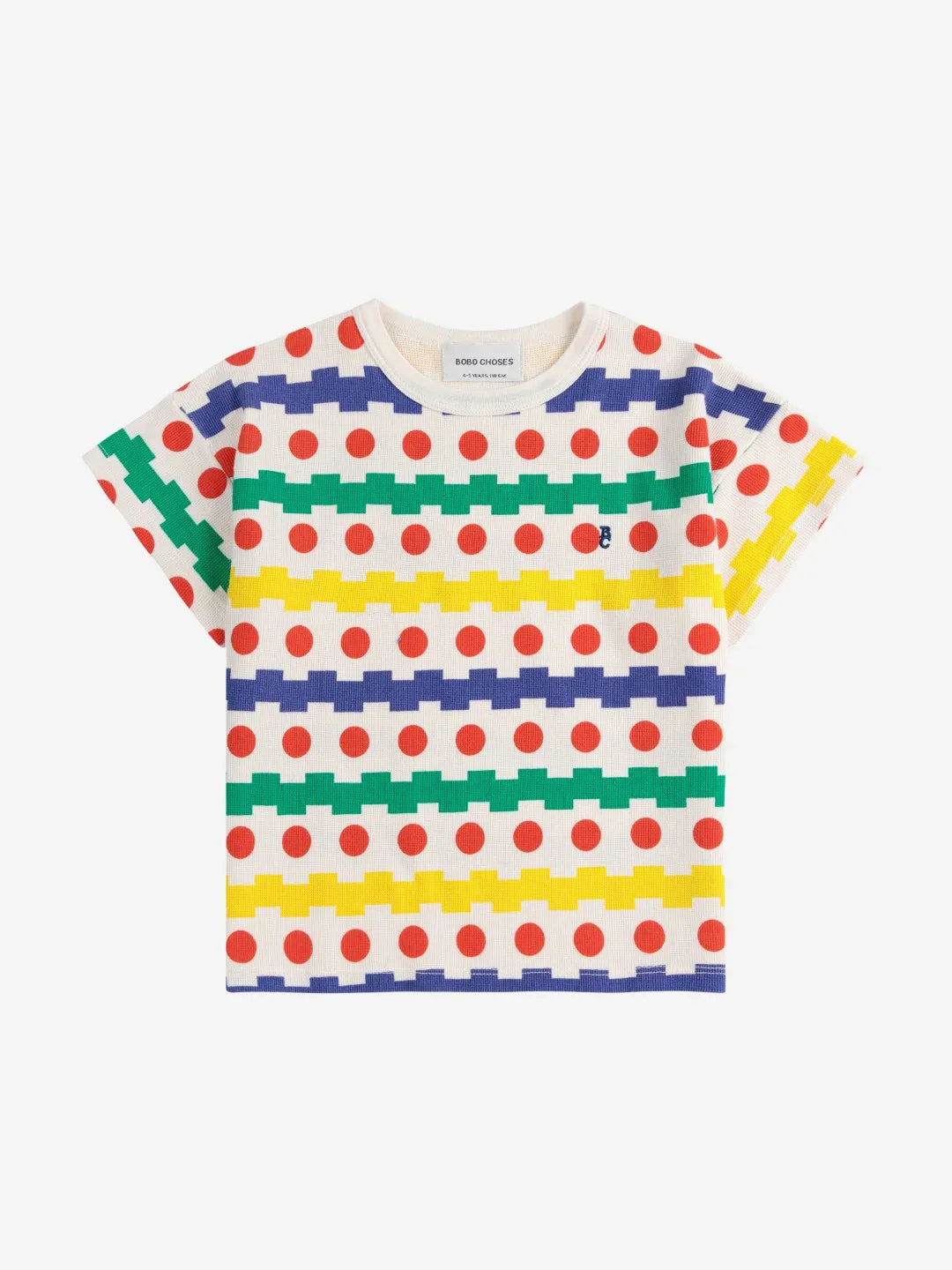 Geometric All Over Waffle T-shirt - Bobo Choses