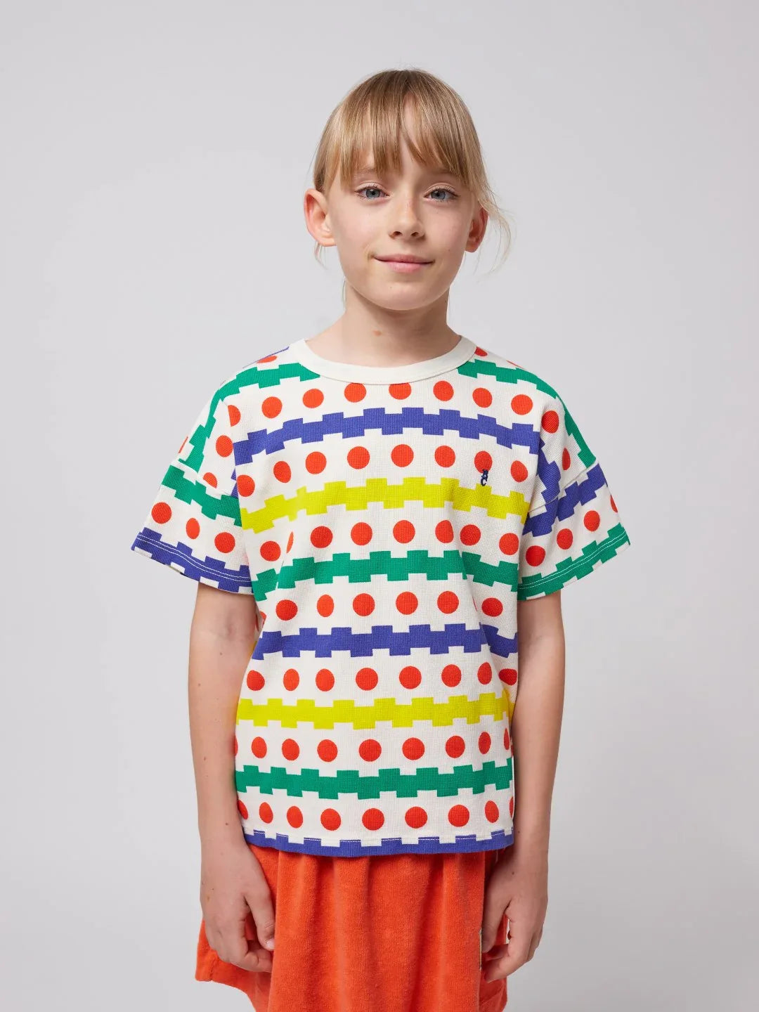 Geometric All Over Waffle T-shirt - Bobo Choses