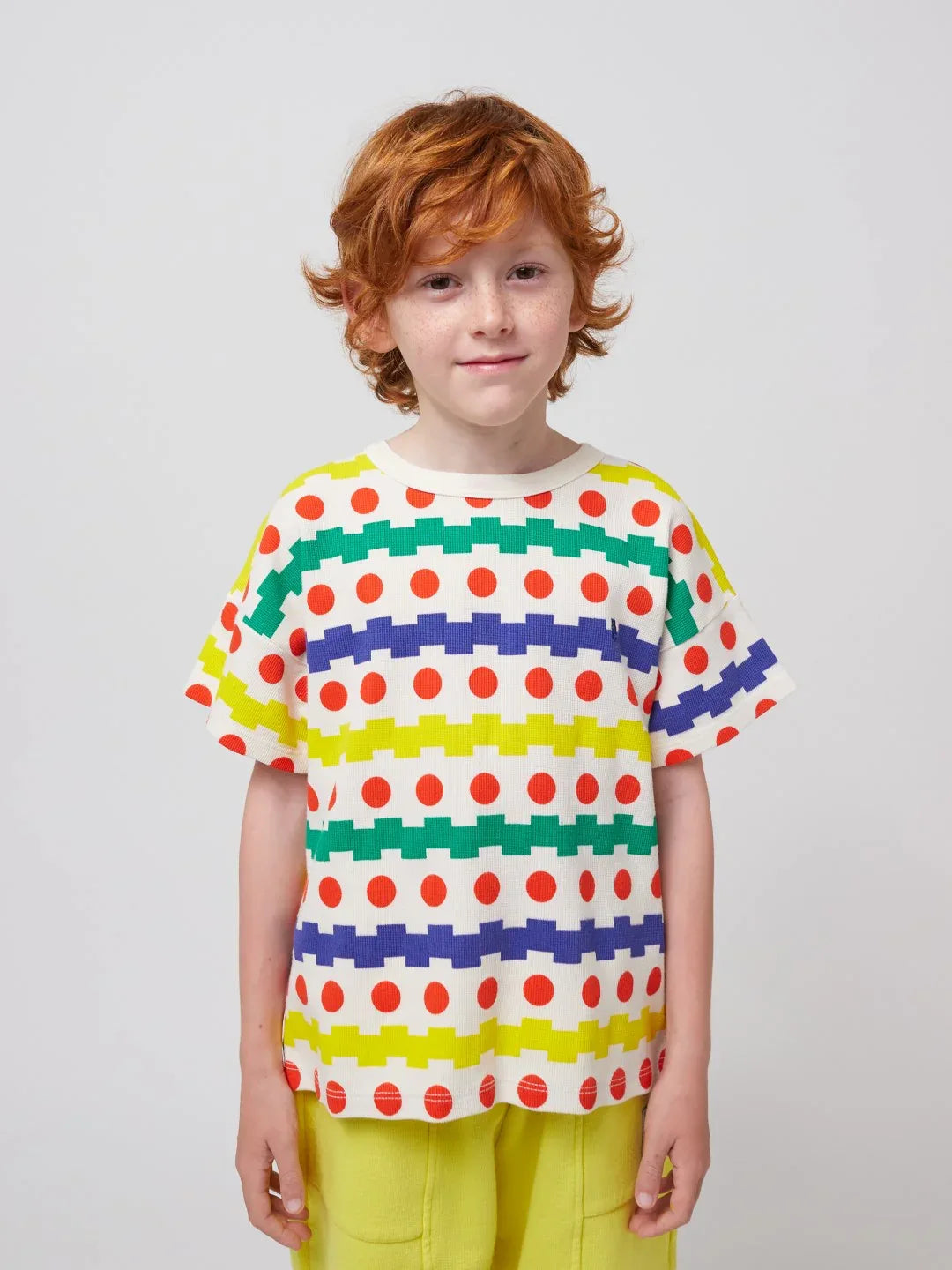 Geometric All Over Waffle T-shirt - Bobo Choses