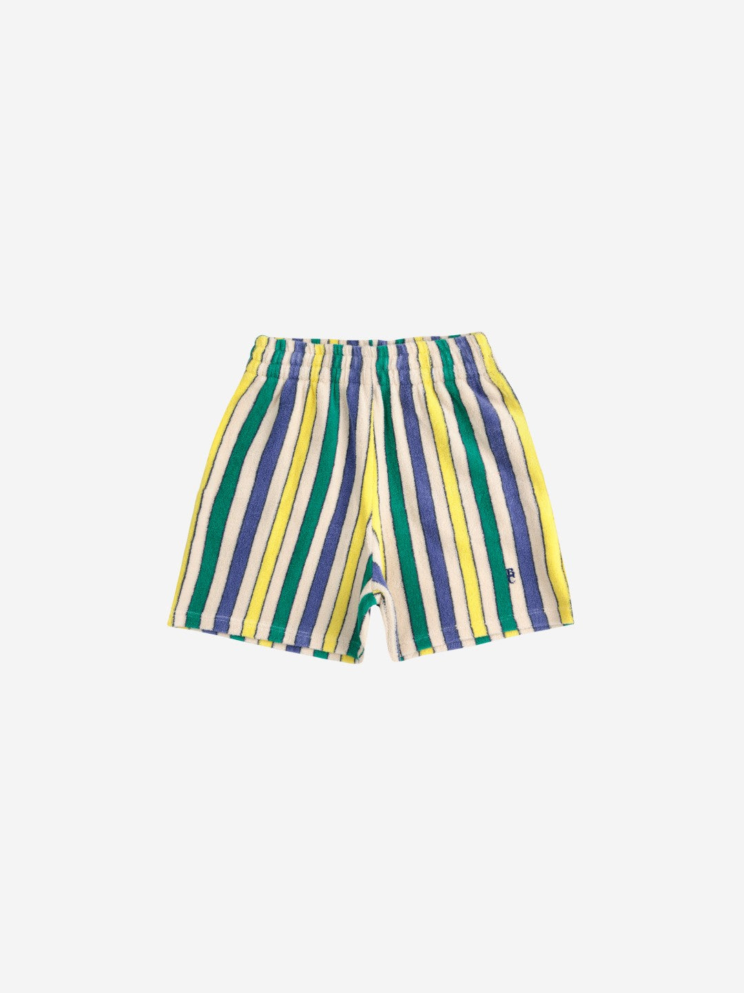 Multicolor Stripes Terry Cloth Bermuda Shorts