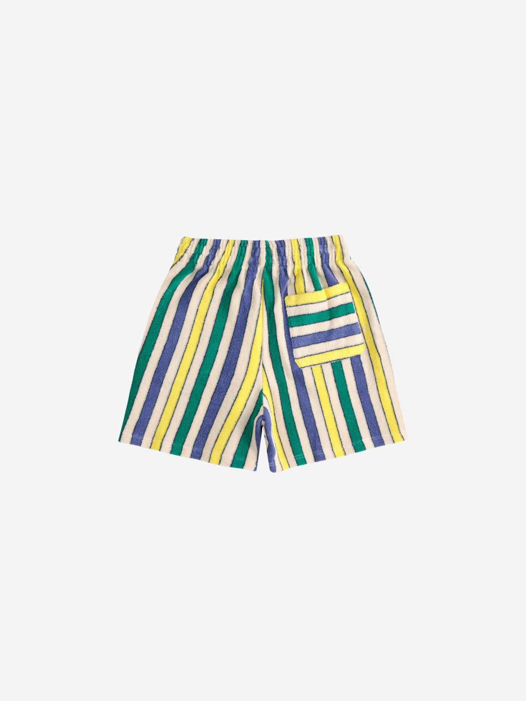 Multicolor Stripes Terry Cloth Bermuda Shorts