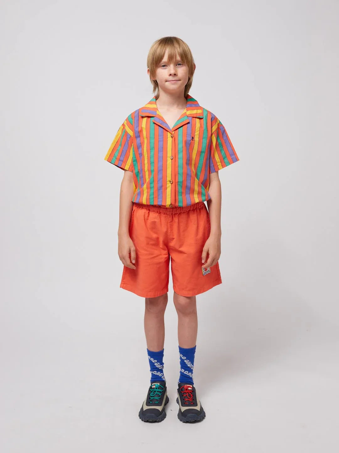 Smiling Woven Bermuda Shorts - Bobo Choses