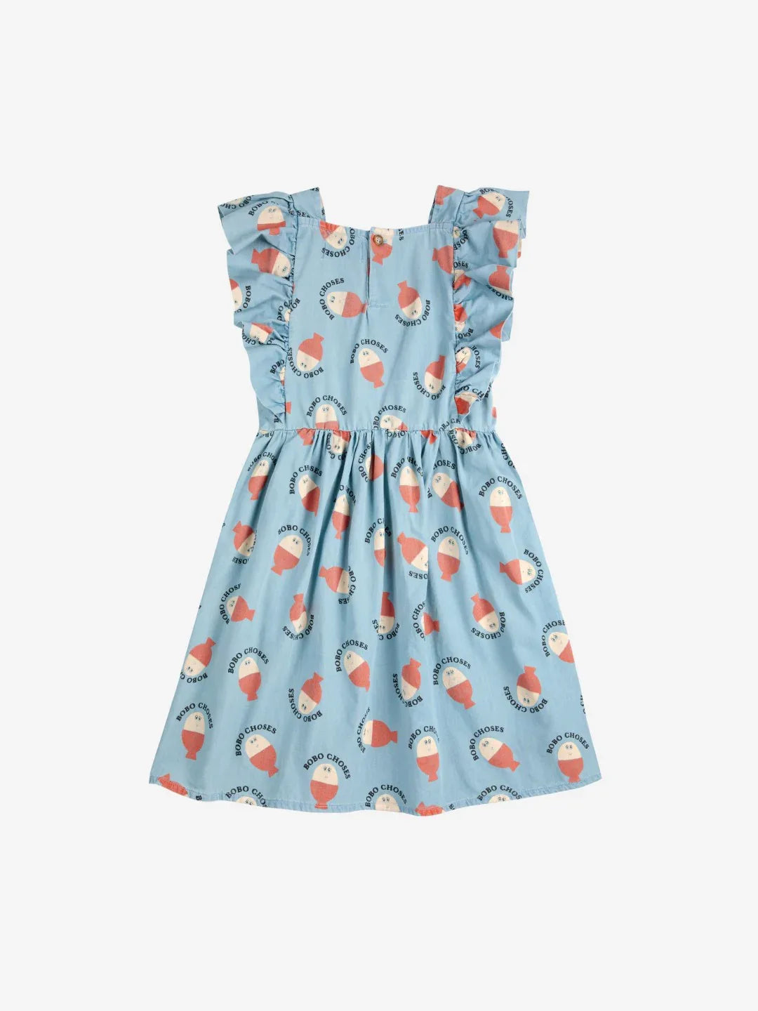 Morning Egg All Over Ruffle Dress - Bobo Choses