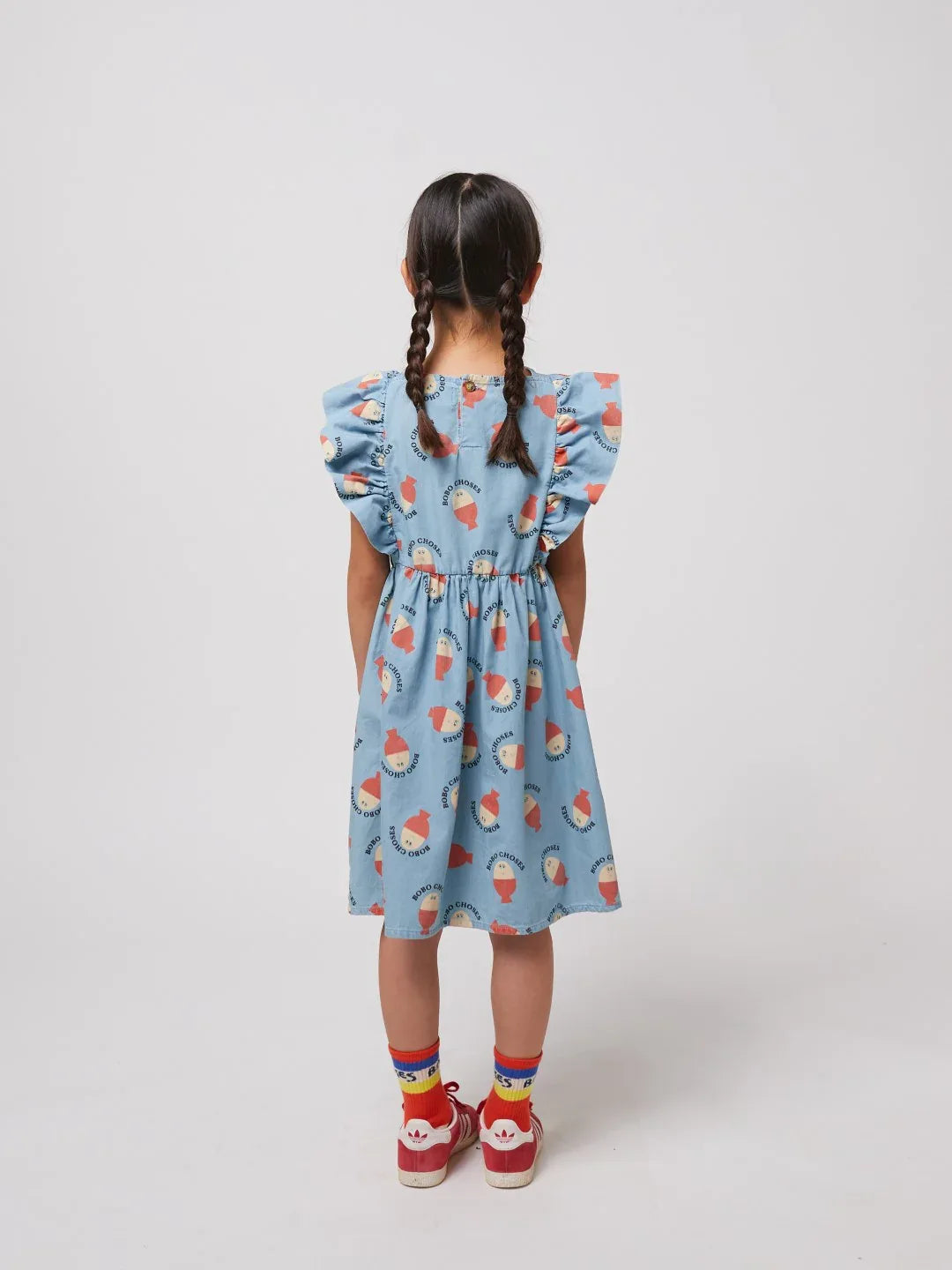 Morning Egg All Over Ruffle Dress - Bobo Choses