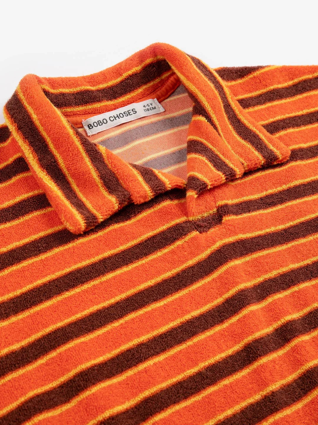 Striped Brick Terry Cloth Polo - Bobo Choses