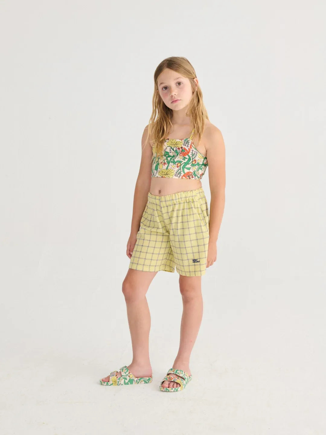 Spicy Window Pane Woven Bermuda Shorts - Bobo Choses