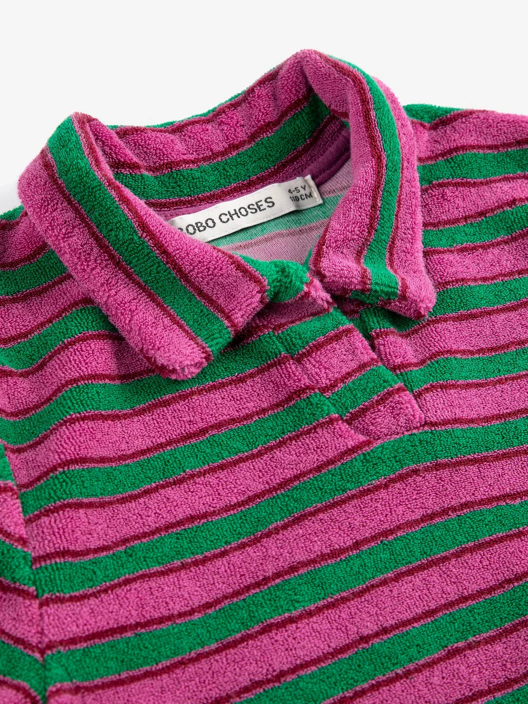 Striped Terry Cloth Polo Dress - Bobo Choses