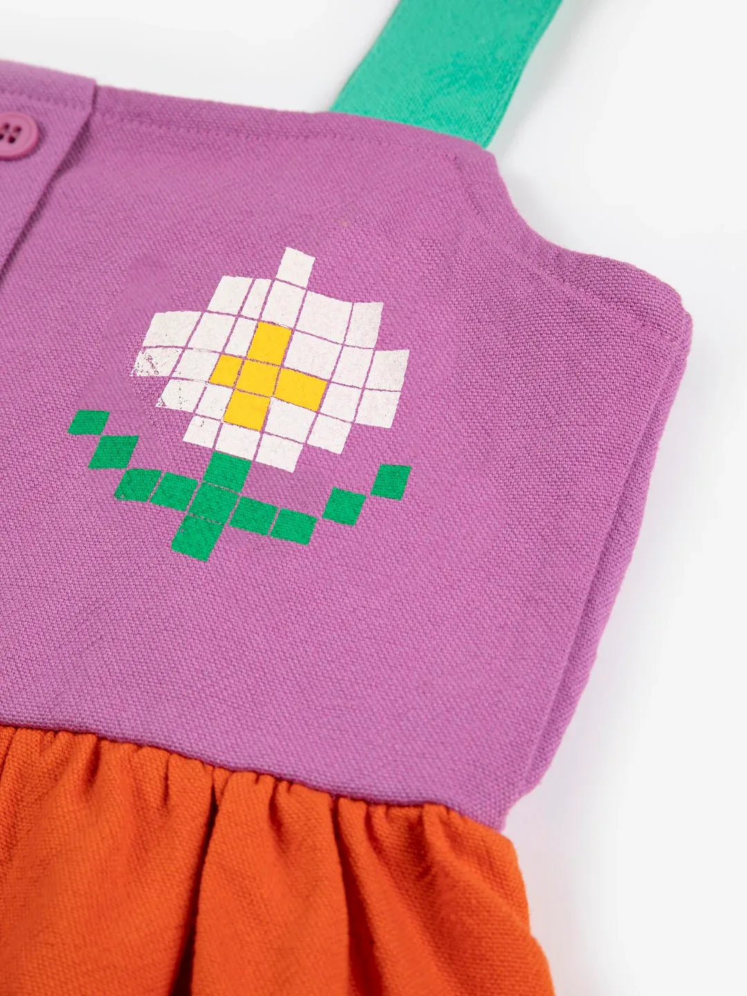 Pixel Daisy Color Block Woven Dress - Bobo Choses