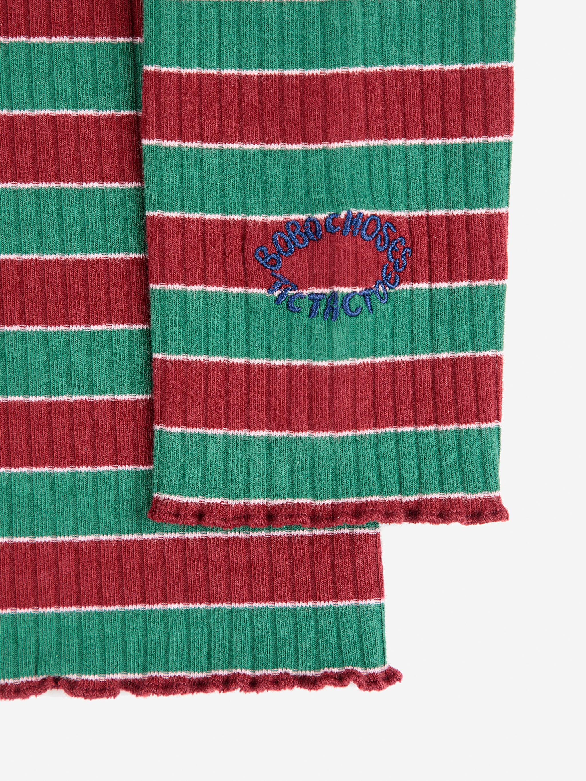 Multicolor Stripes Turtle Neck T-shirt - Bobo Choses