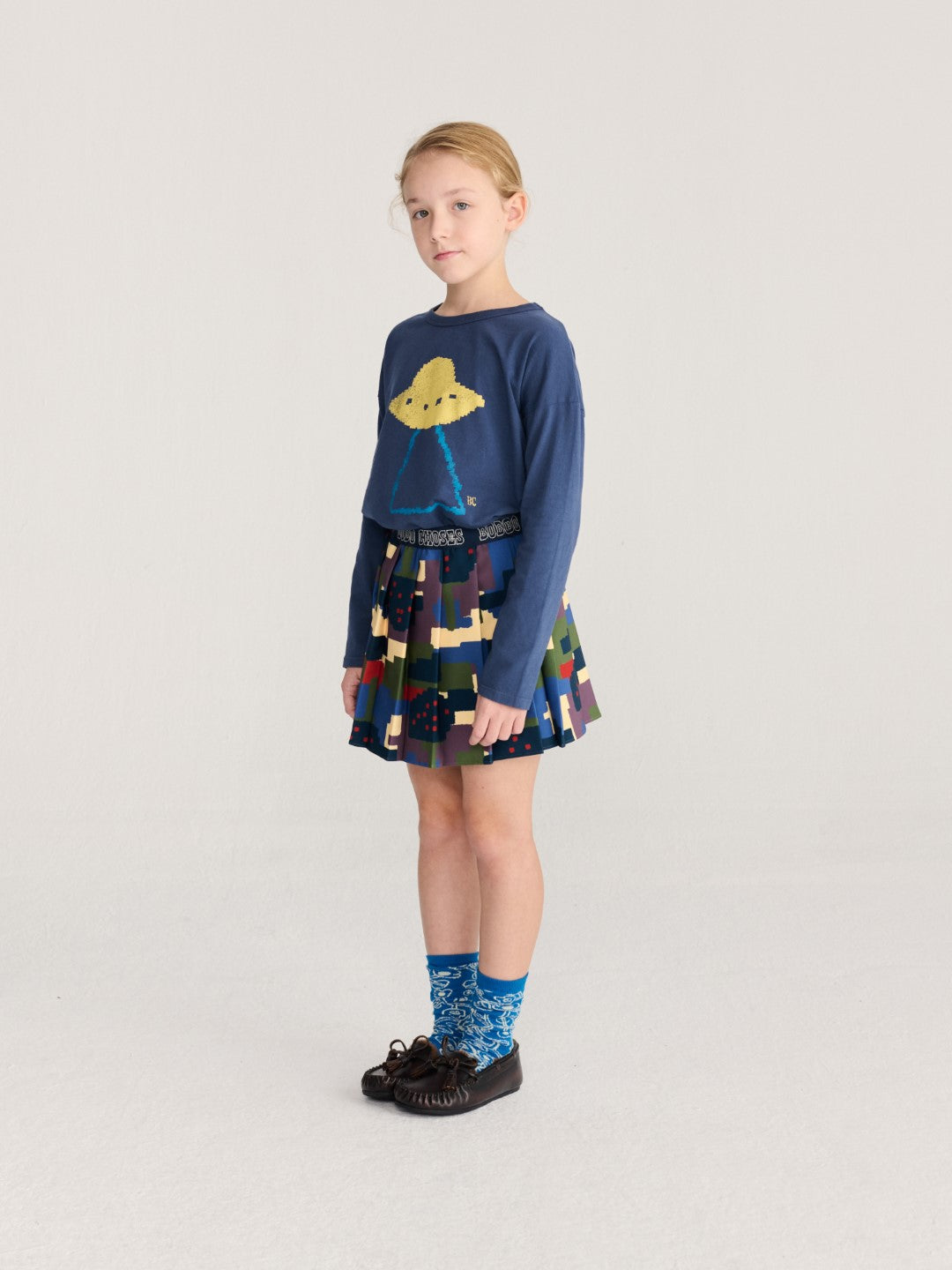 Paint Forest All Over Pleated Skirt
