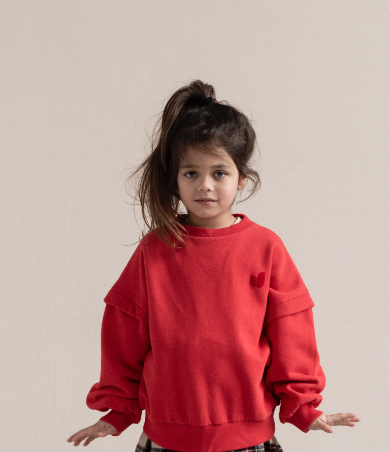 Balloon Sweater Spicy Red