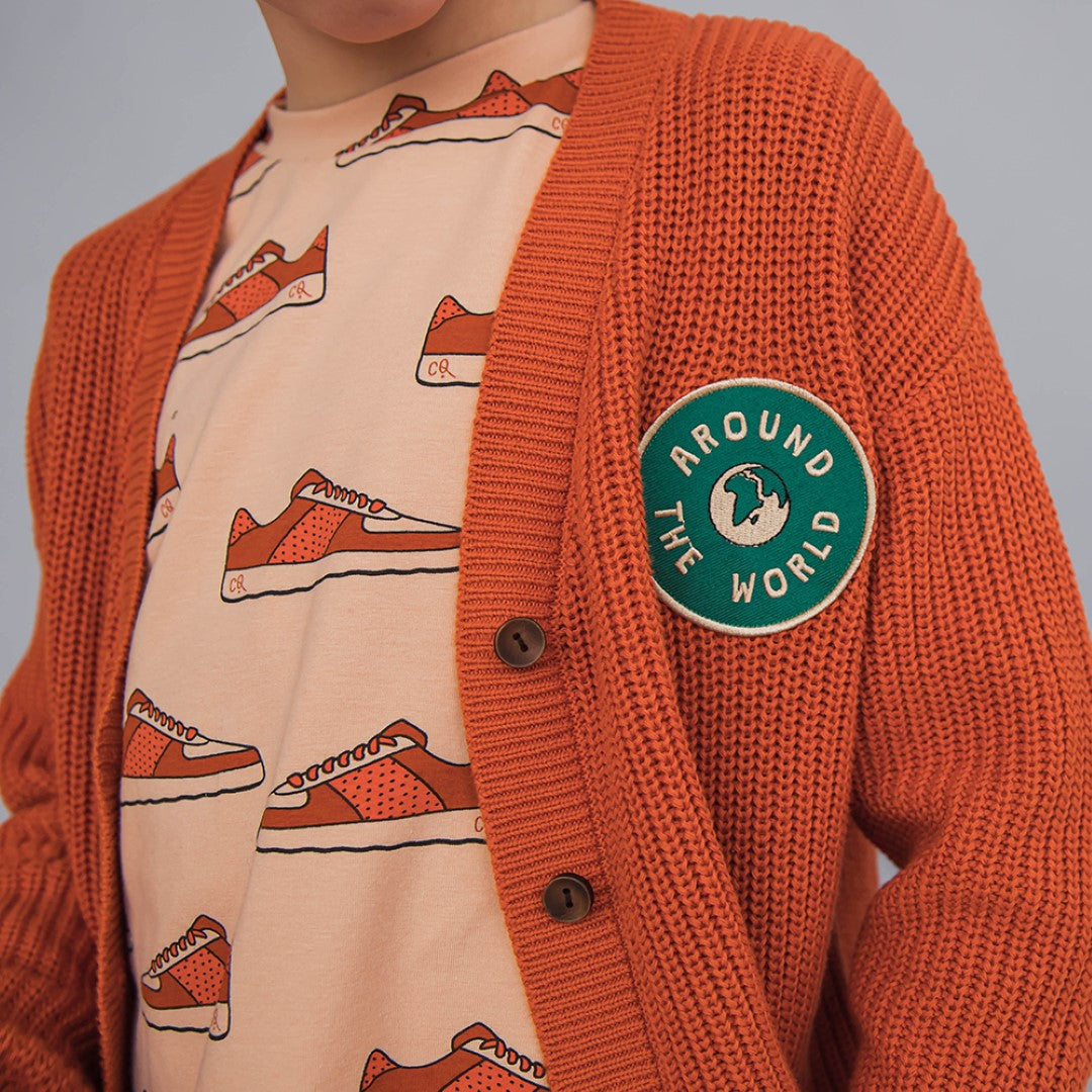 Knit Cardigan Orange
