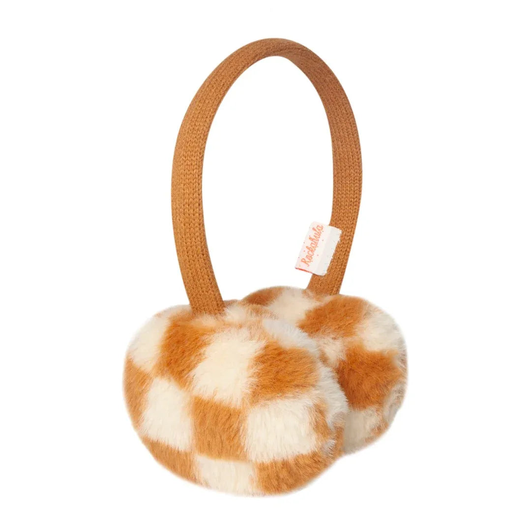 Toffee Check Earmuffs - Rockahula