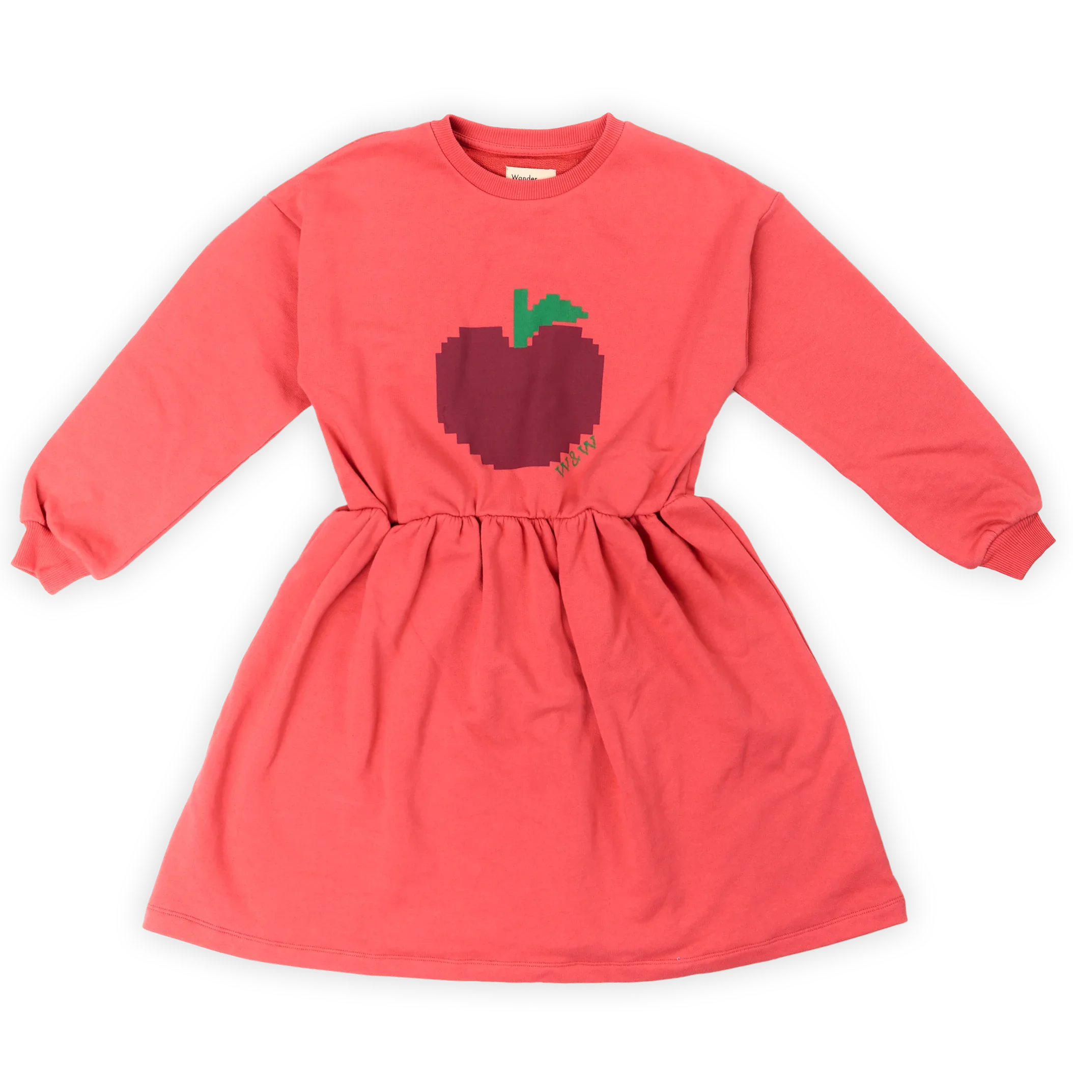 Big Apple Sweat Dress Rhubarb - Wander & Wonder