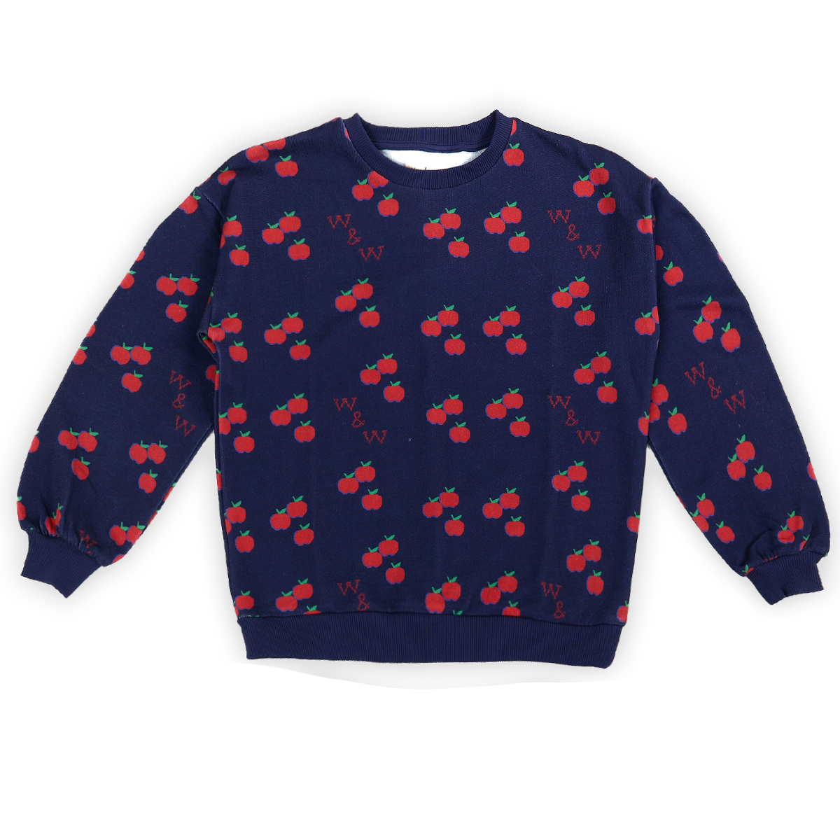 Apple Sweatshirt Navy Apple