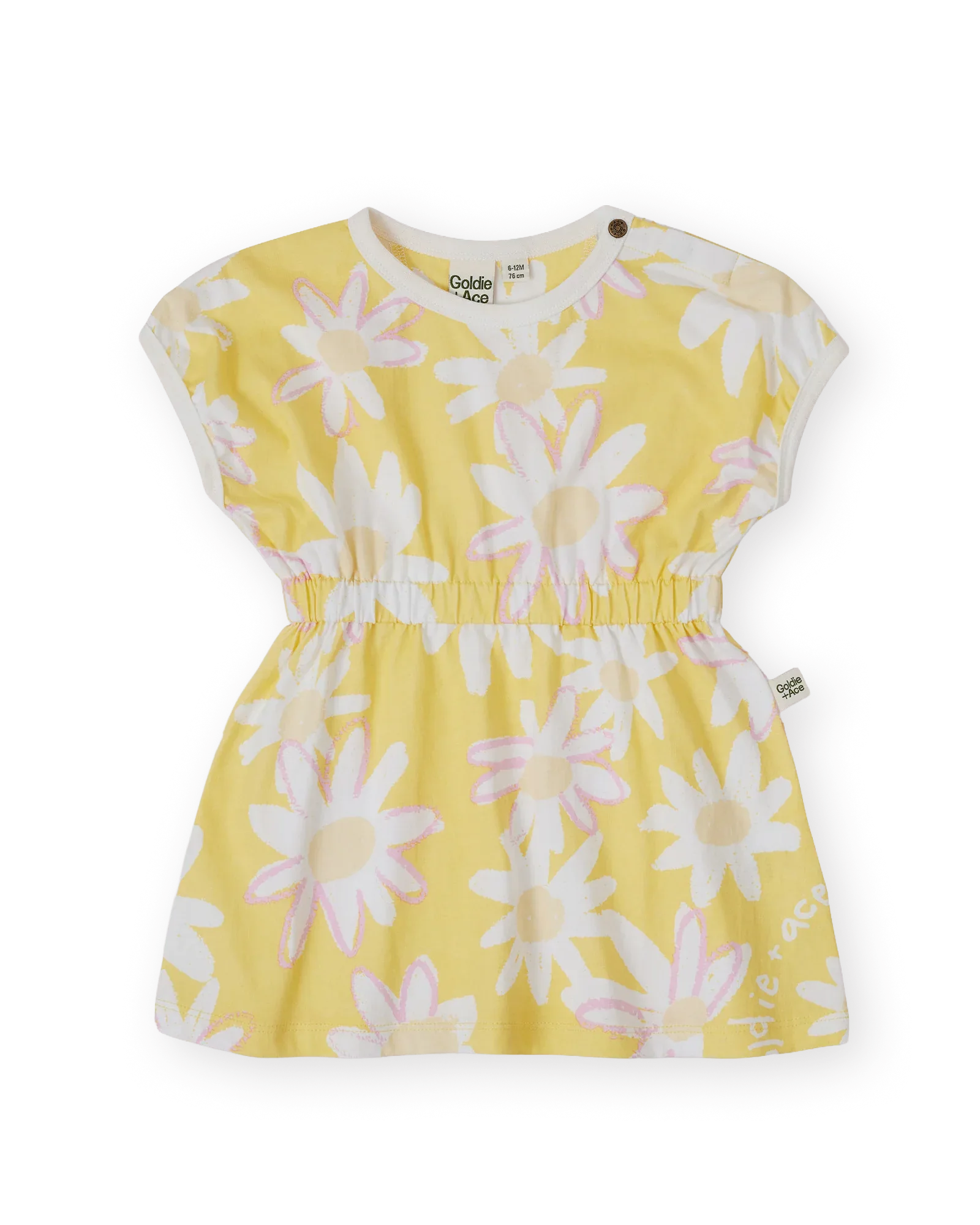Buttercup Daisy Tammy T-shirt Dress Butter Yellow - Goldie+Ace