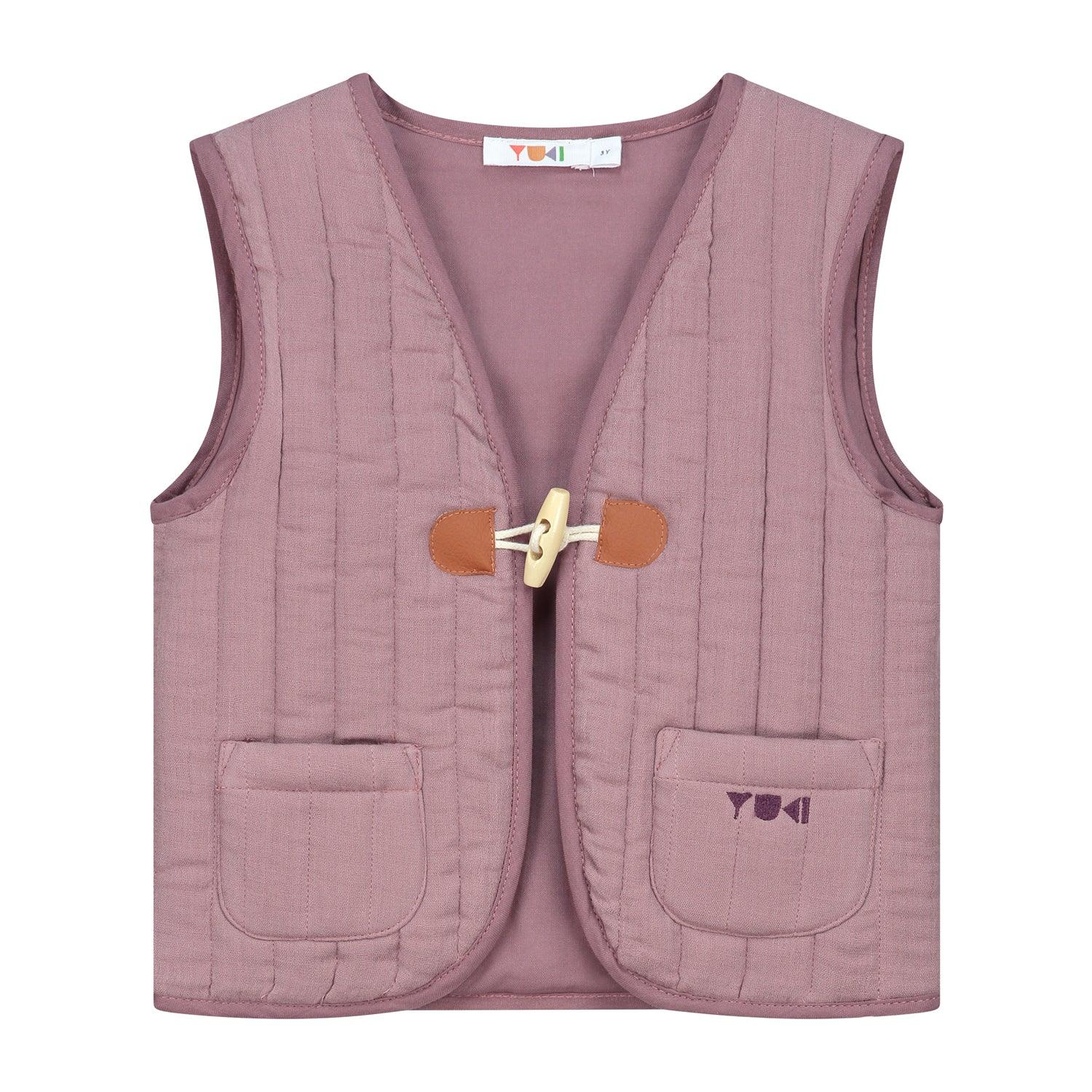 Gilet Manu Mauve - Yuki Kidswear