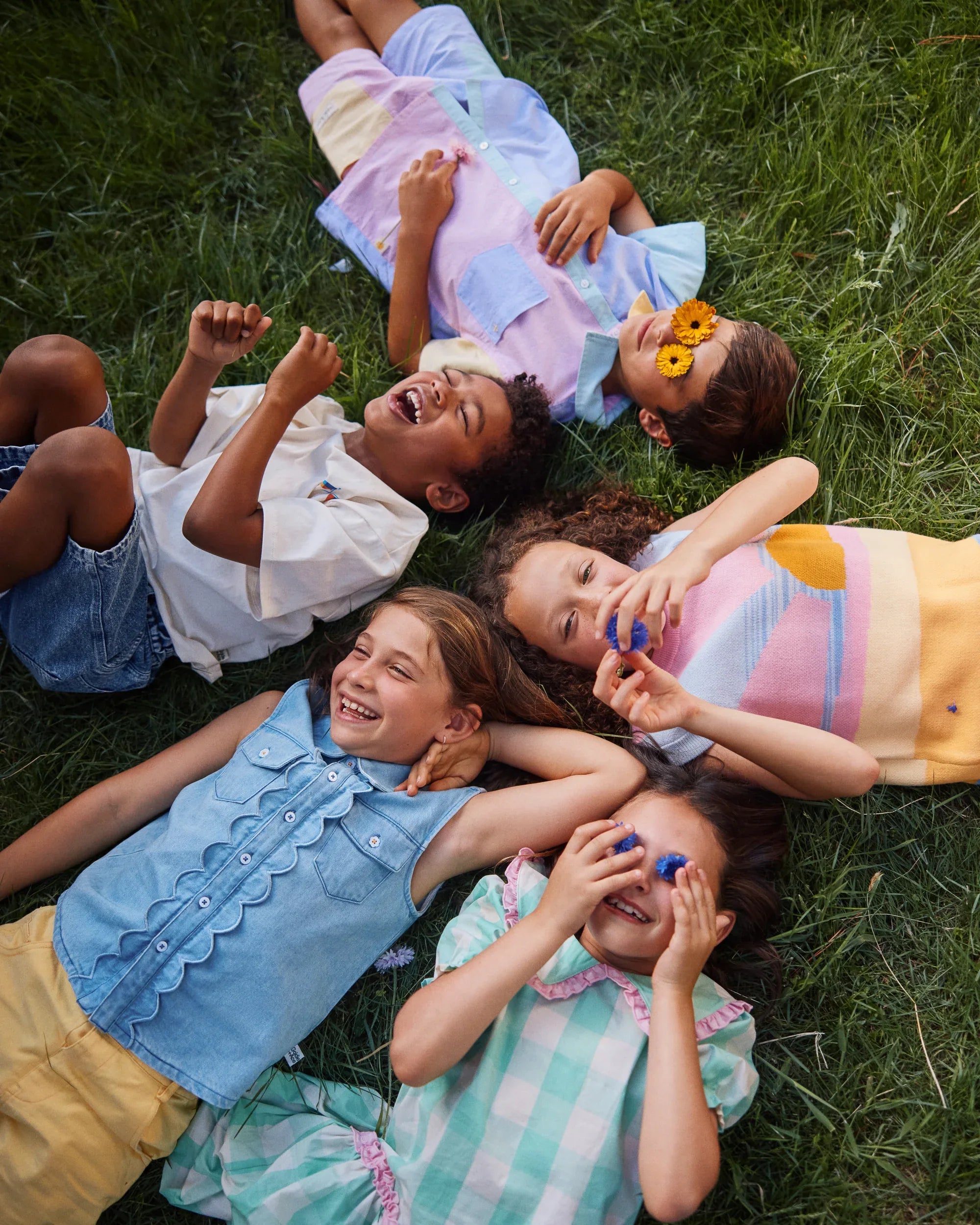 Colour Block Noah Pocket Shorts Pastel Multi - Goldie+Ace