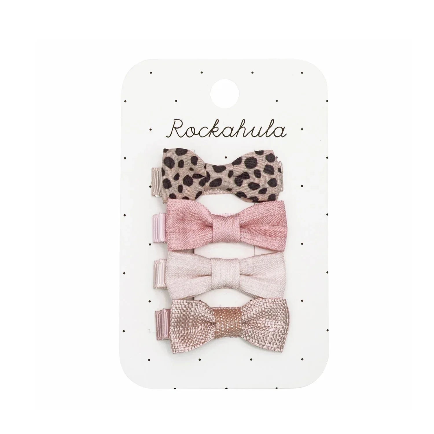 Leopard Mini Bow Clip Set - Rockahula